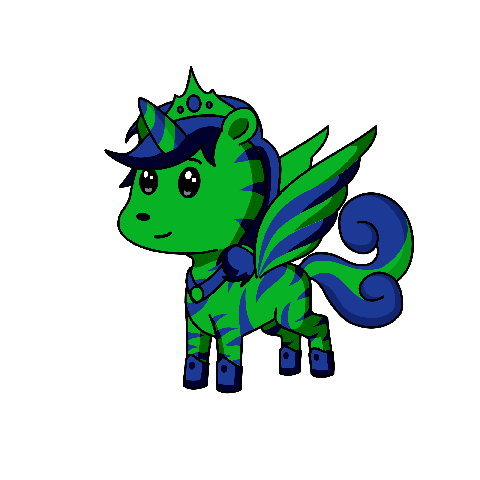 blue green, the unicorn
