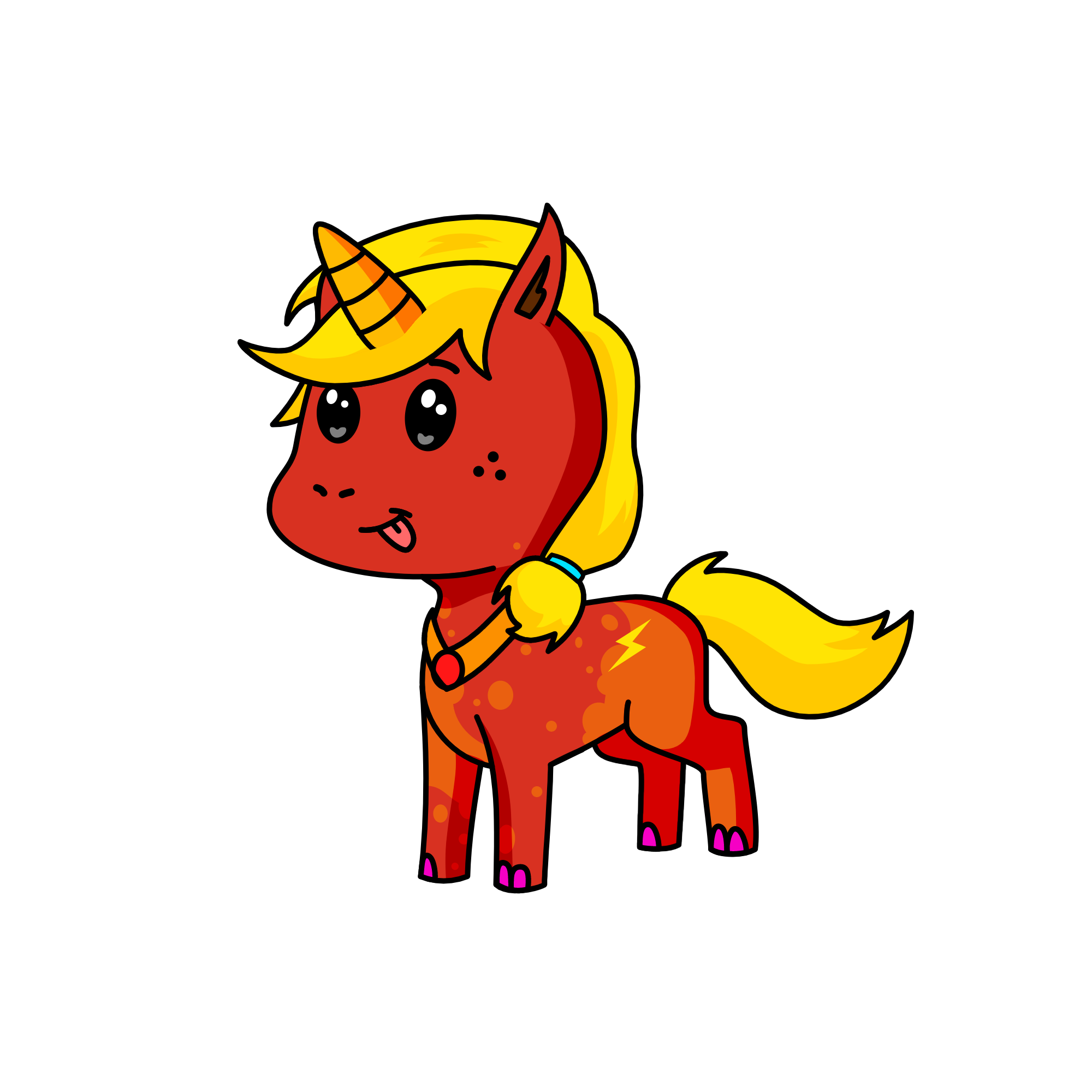 Sunset, the unicorn