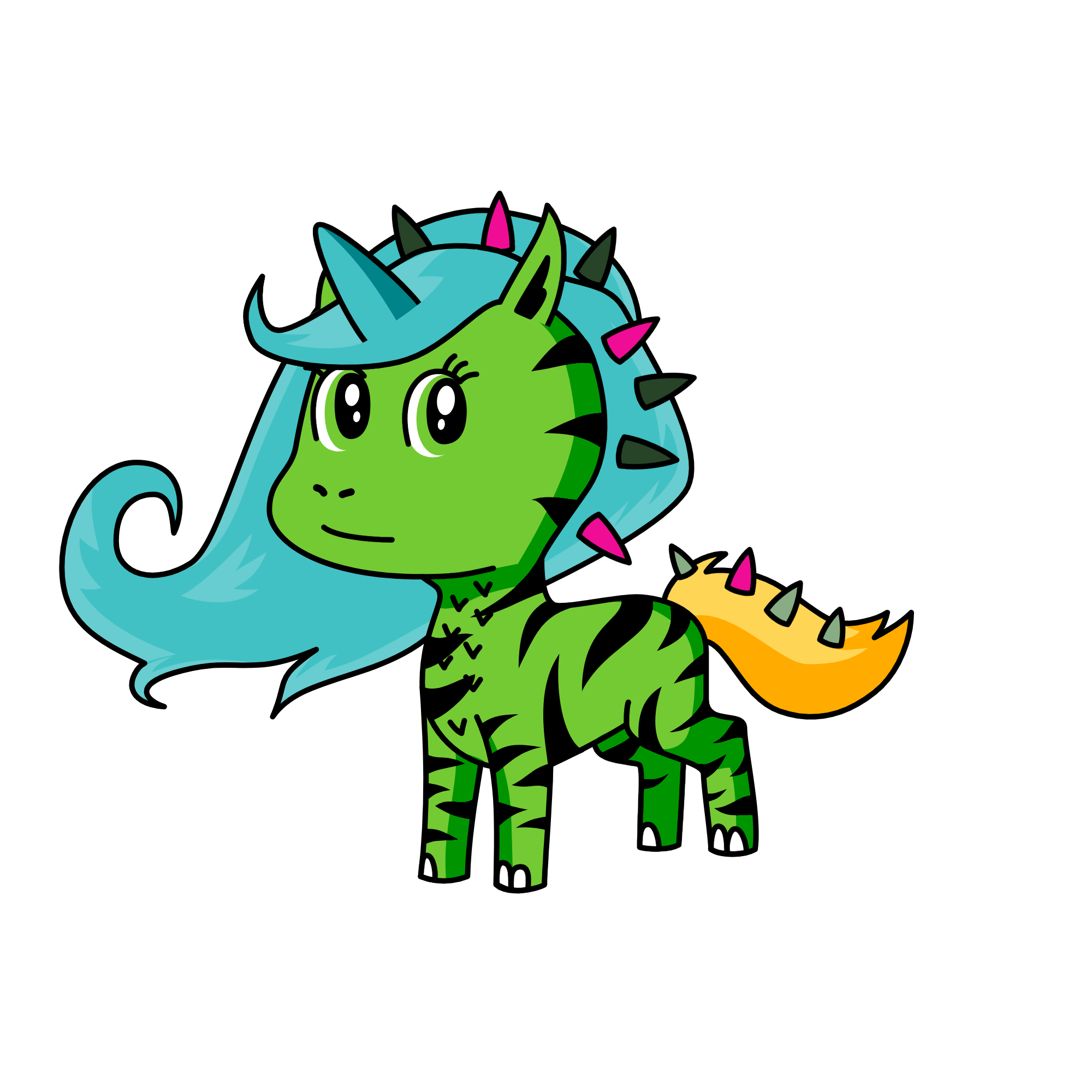 Dragon, the unicorn