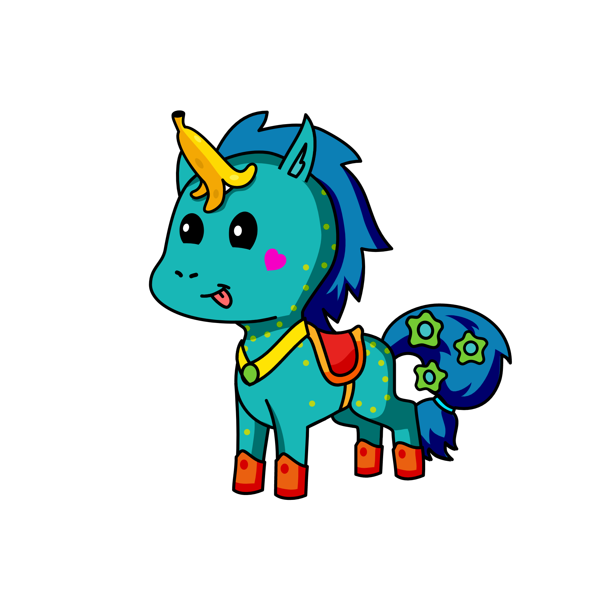 BLUEY, the unicorn
