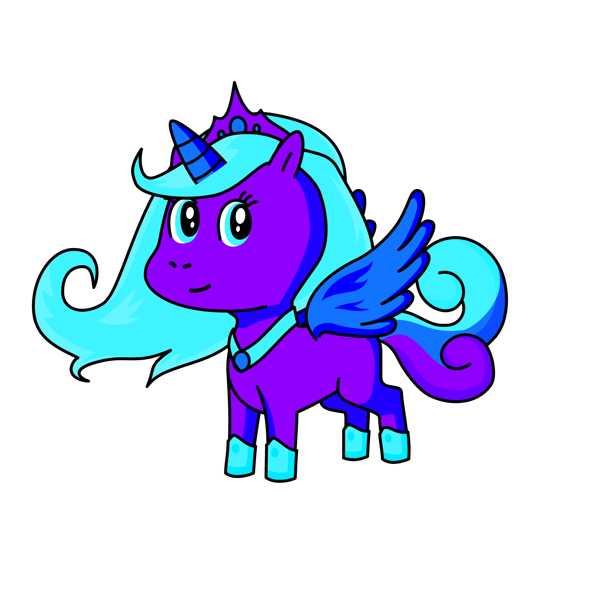 the queen of blueberry, the unicorn