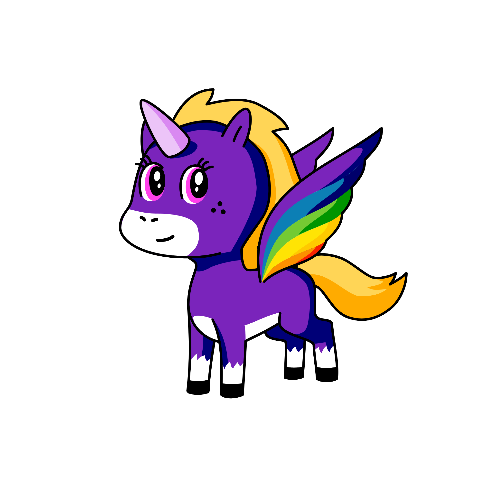 this is how you get wings :go to about and go to the bottom and then boom, the unicorn
