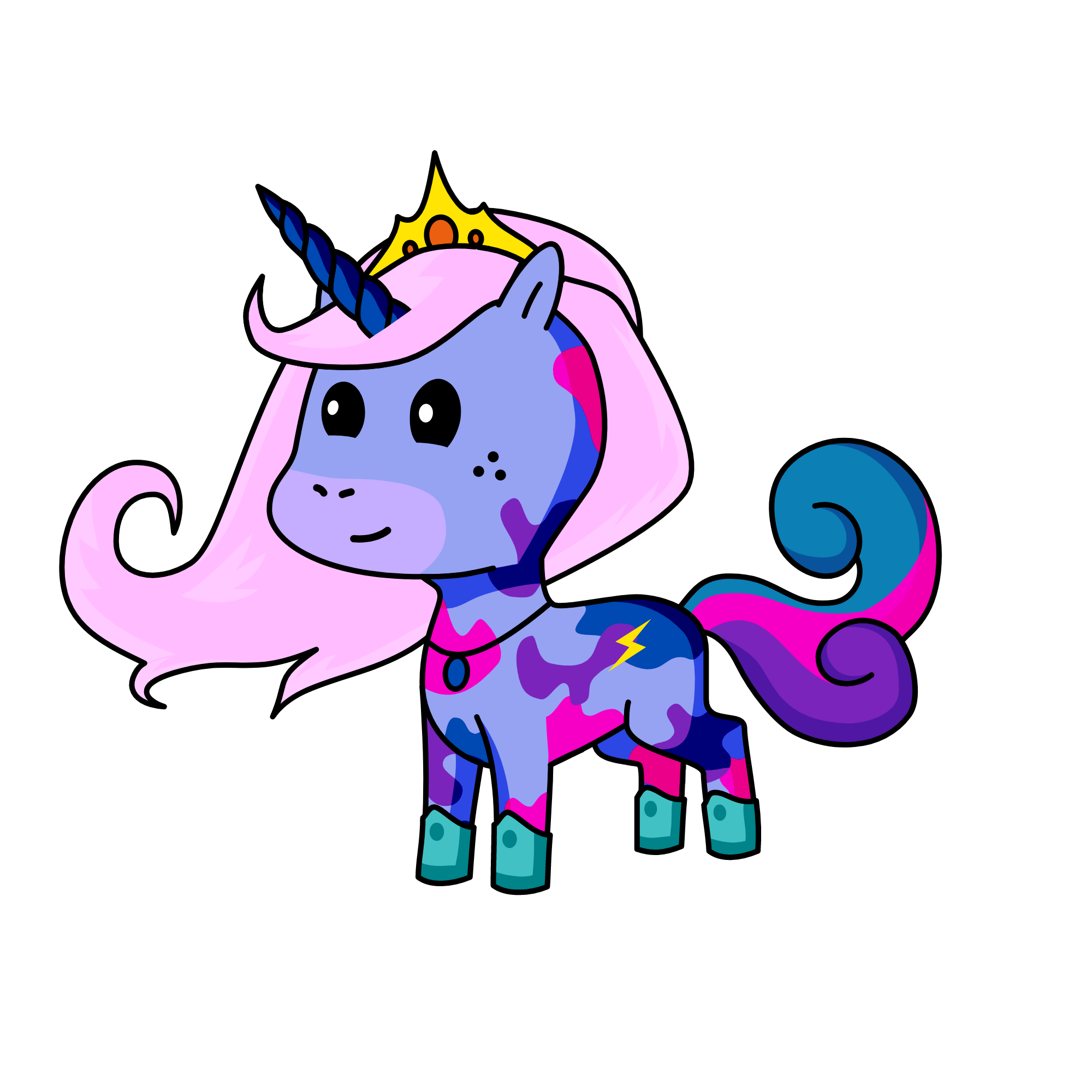 Cloudy, the unicorn