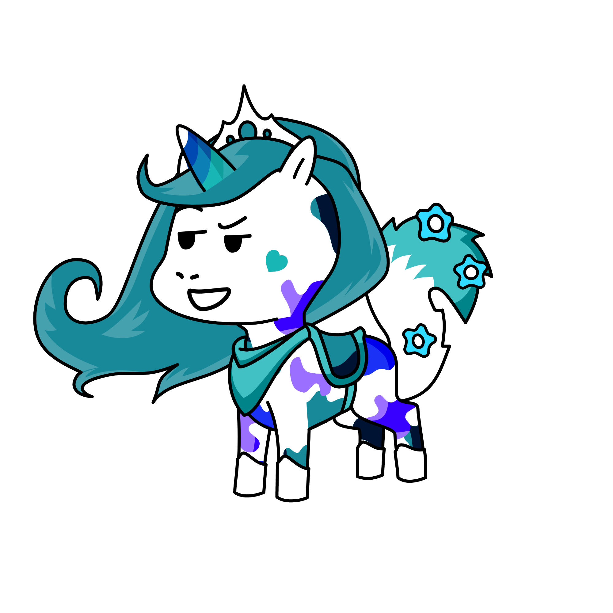 Blue, the unicorn