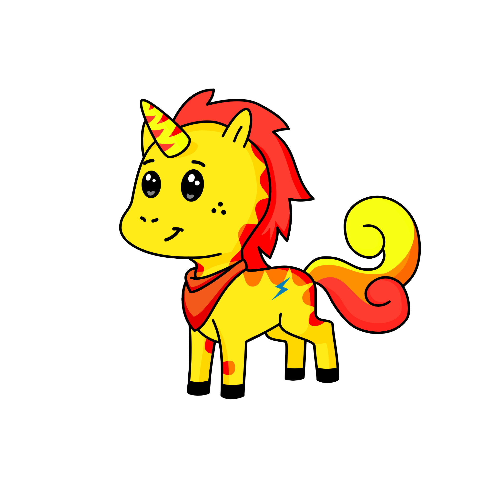 Sun, the unicorn