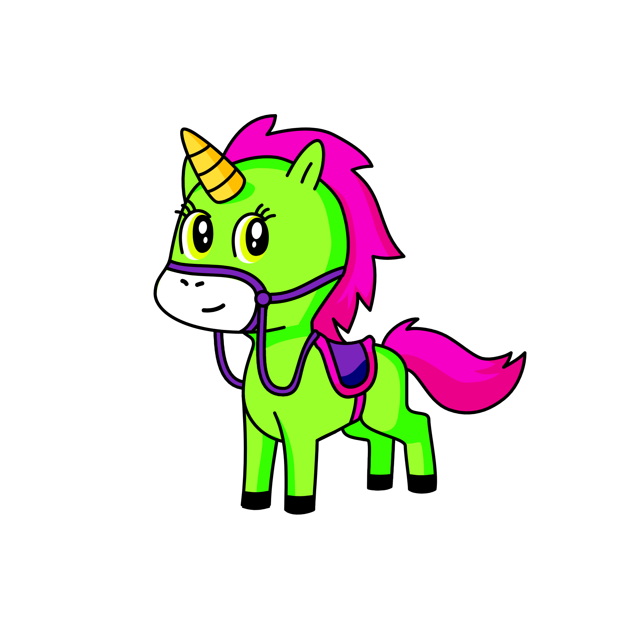 grren, the unicorn