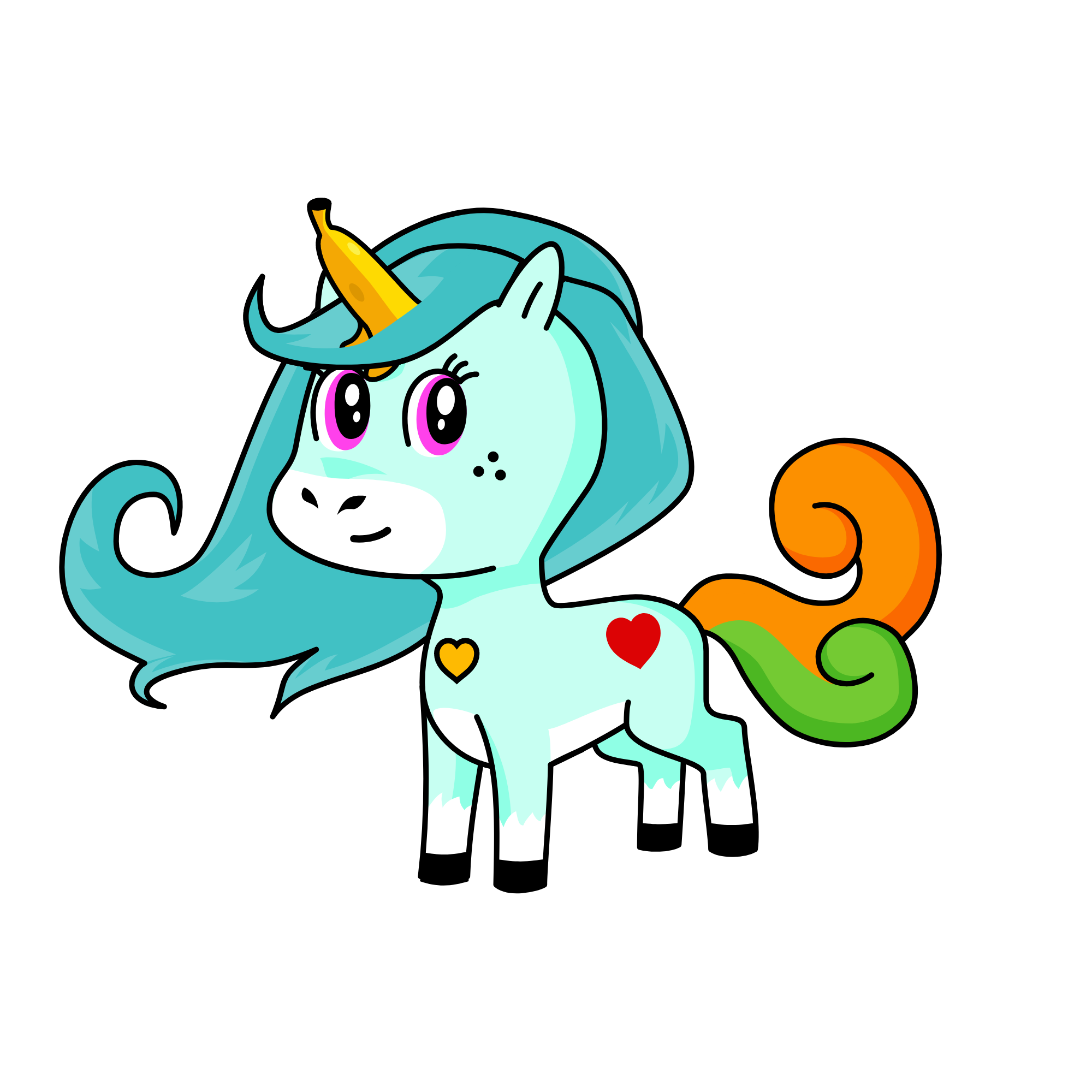 oh WOW a banana horn poped up, the unicorn