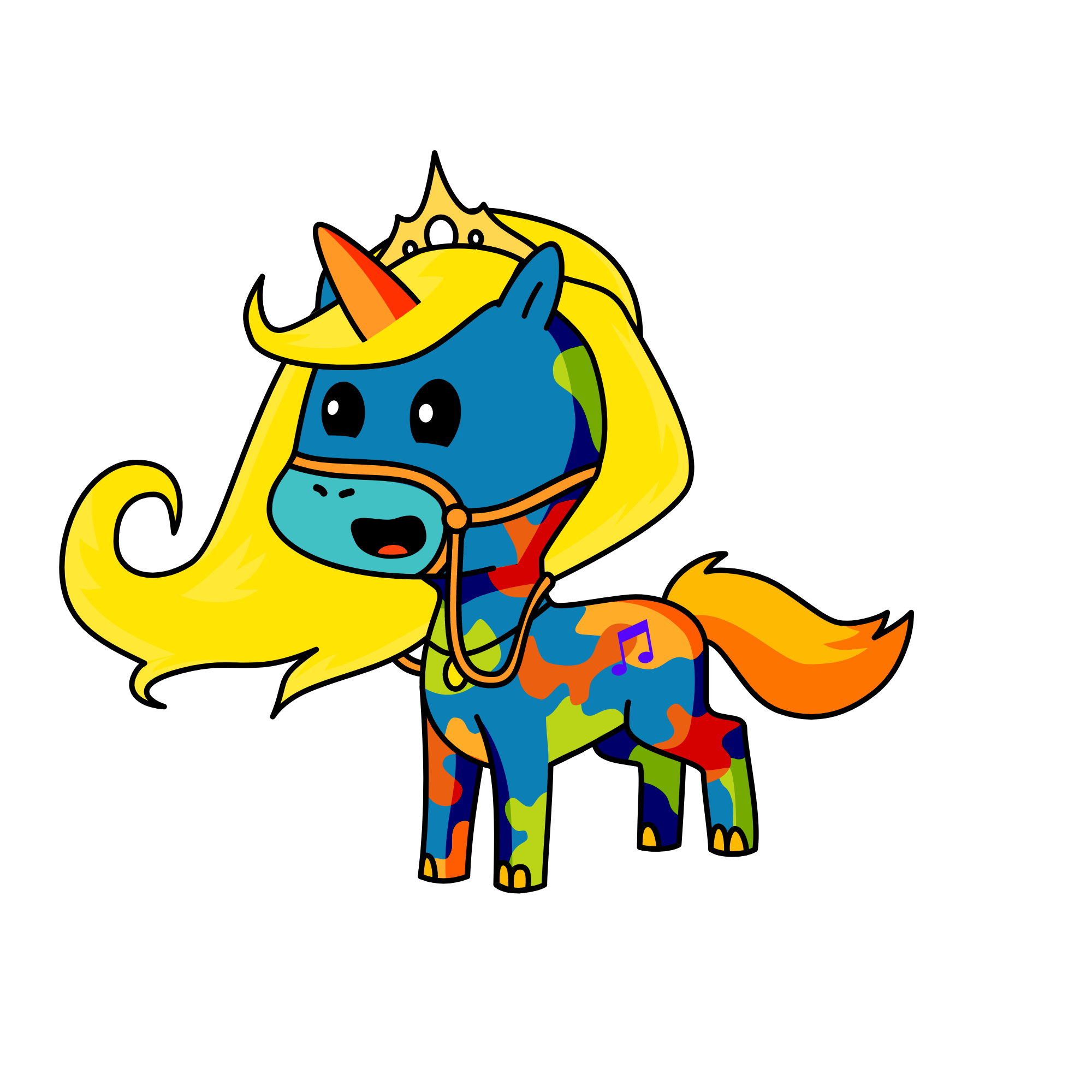 Blue Princess, the unicorn