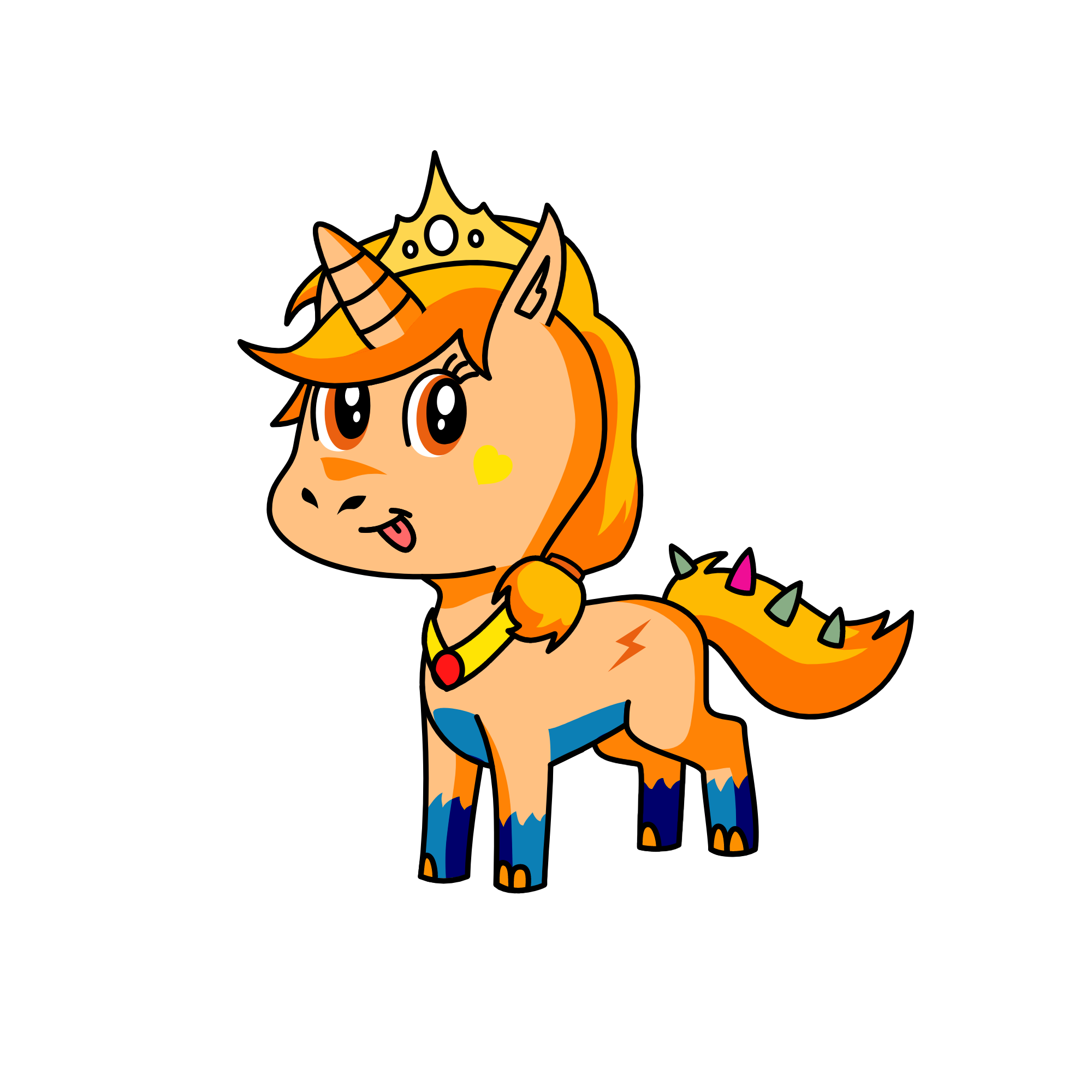 sunset, the unicorn
