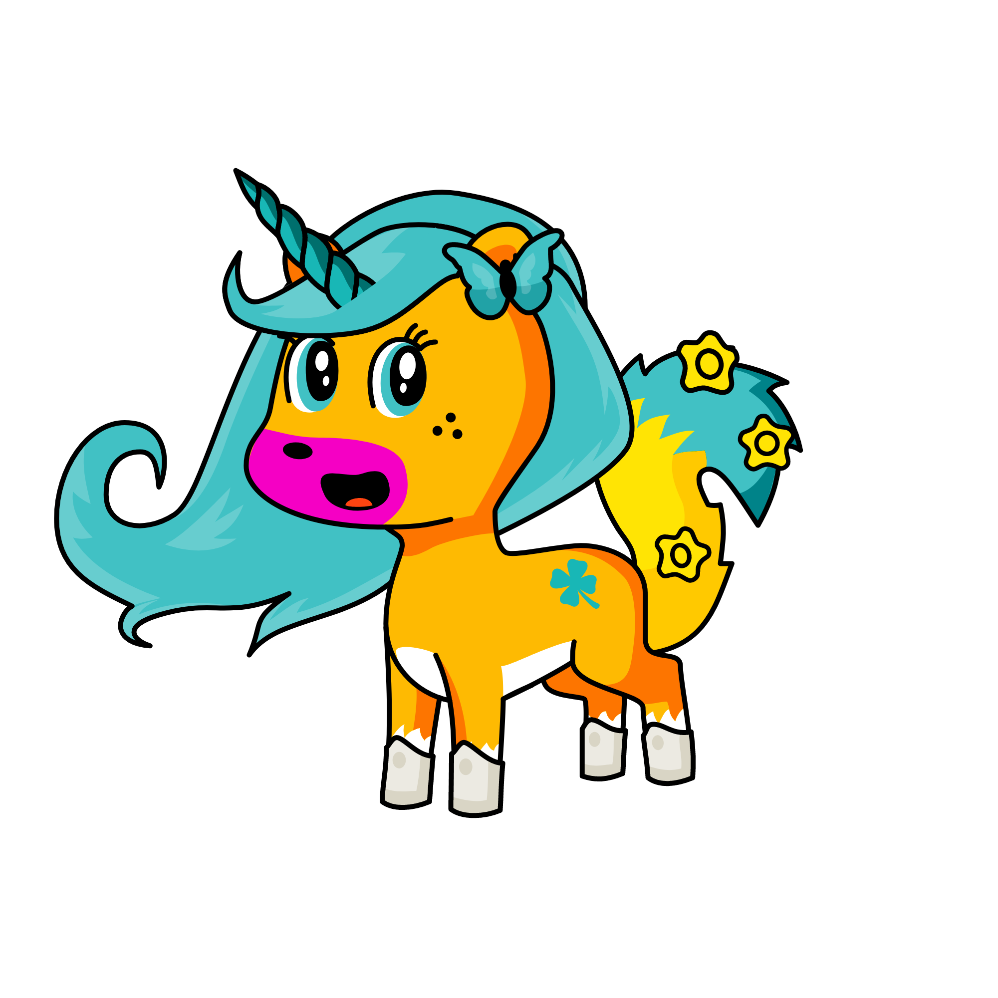 queen fox, the unicorn