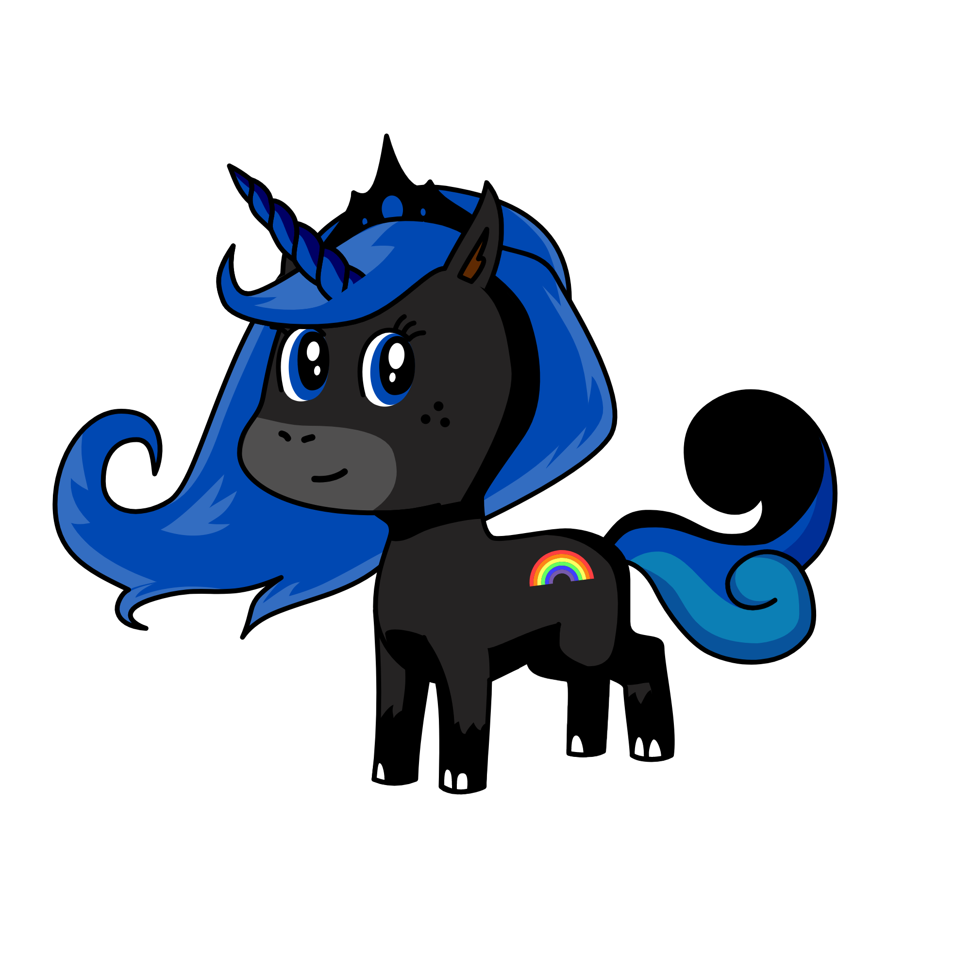 Blue, the unicorn