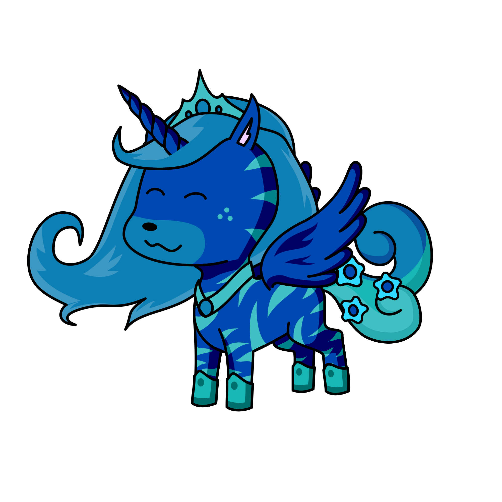 Nighttime Luna , the unicorn