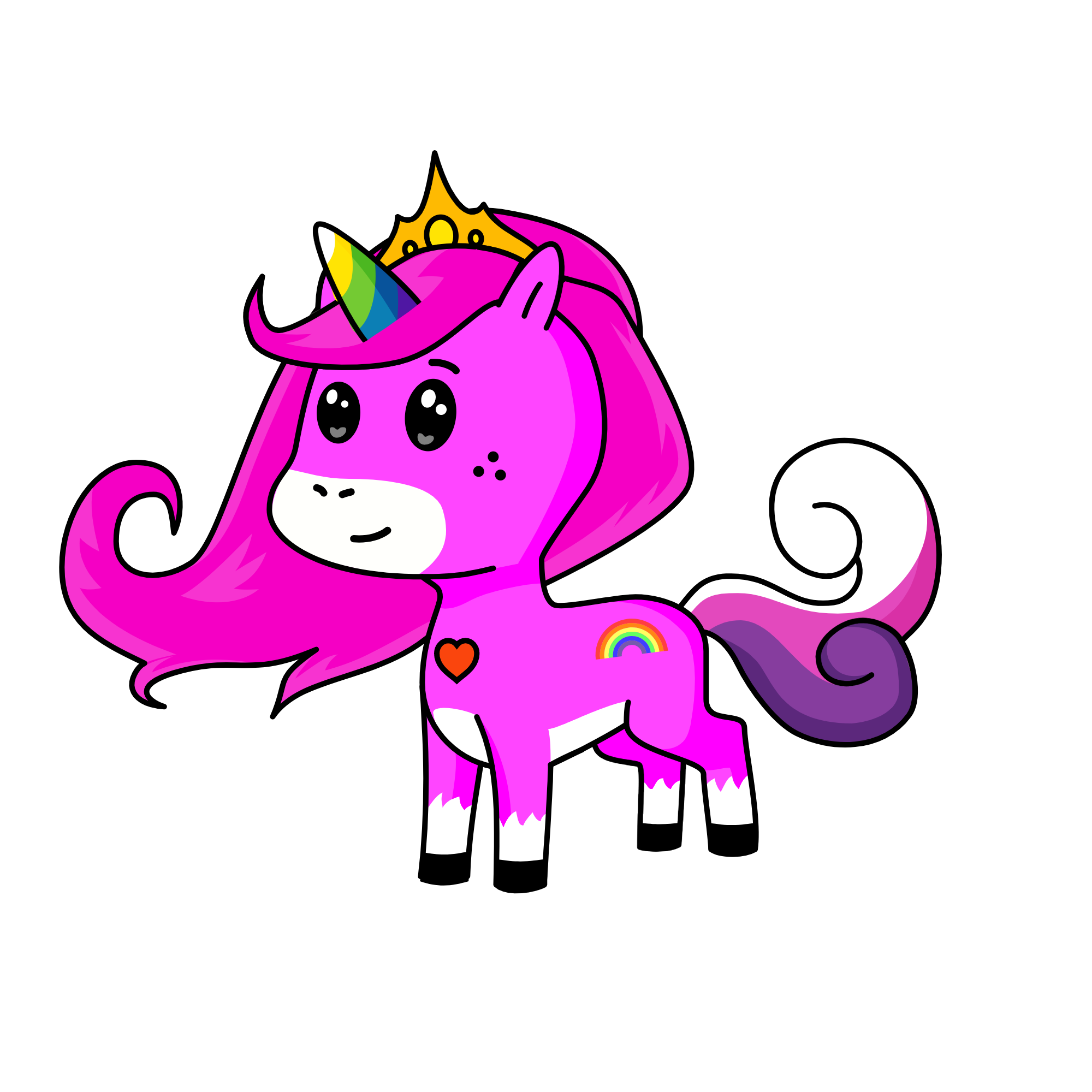 Rainbow Princess, the unicorn