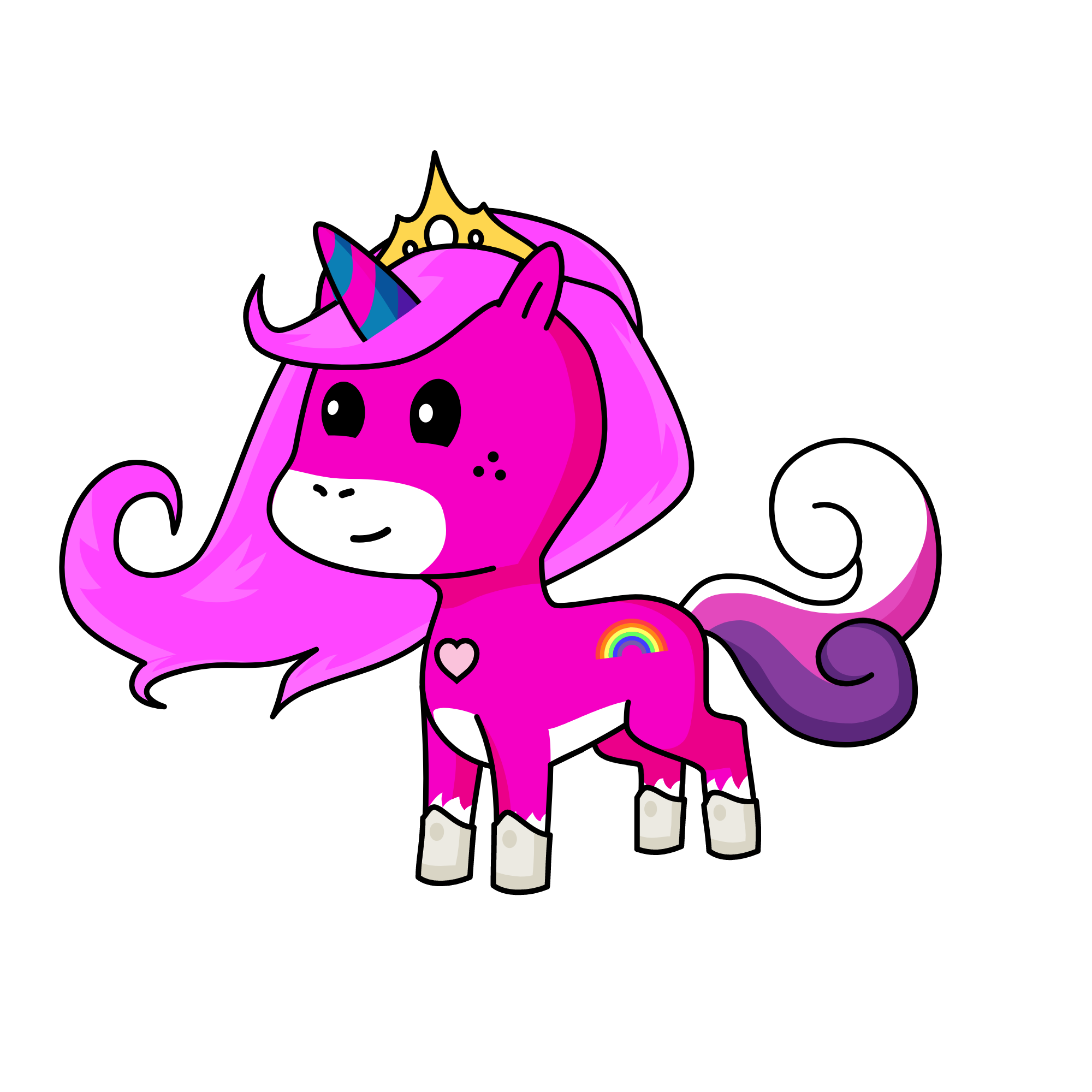Rainbow Princess, the unicorn