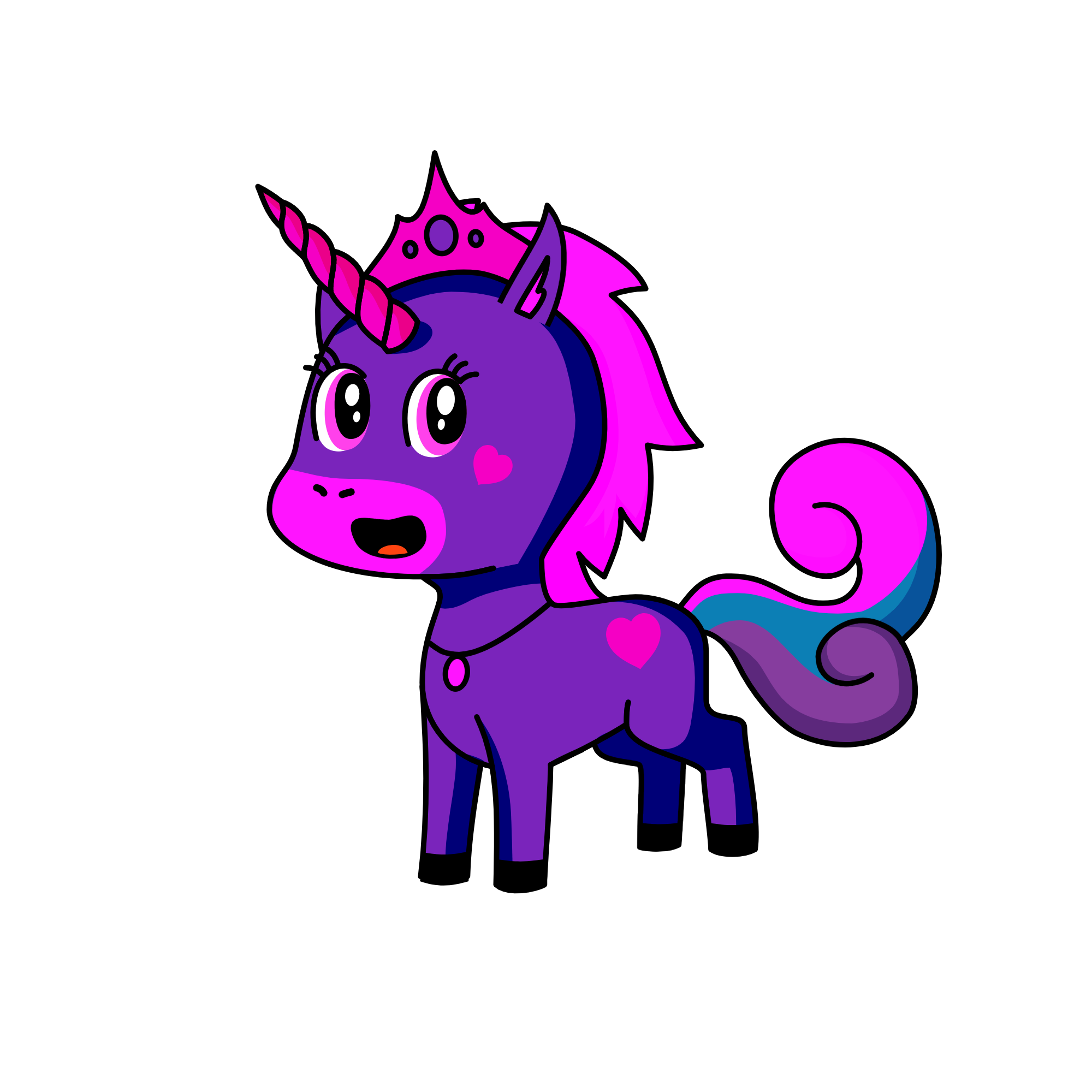 Purple, the unicorn