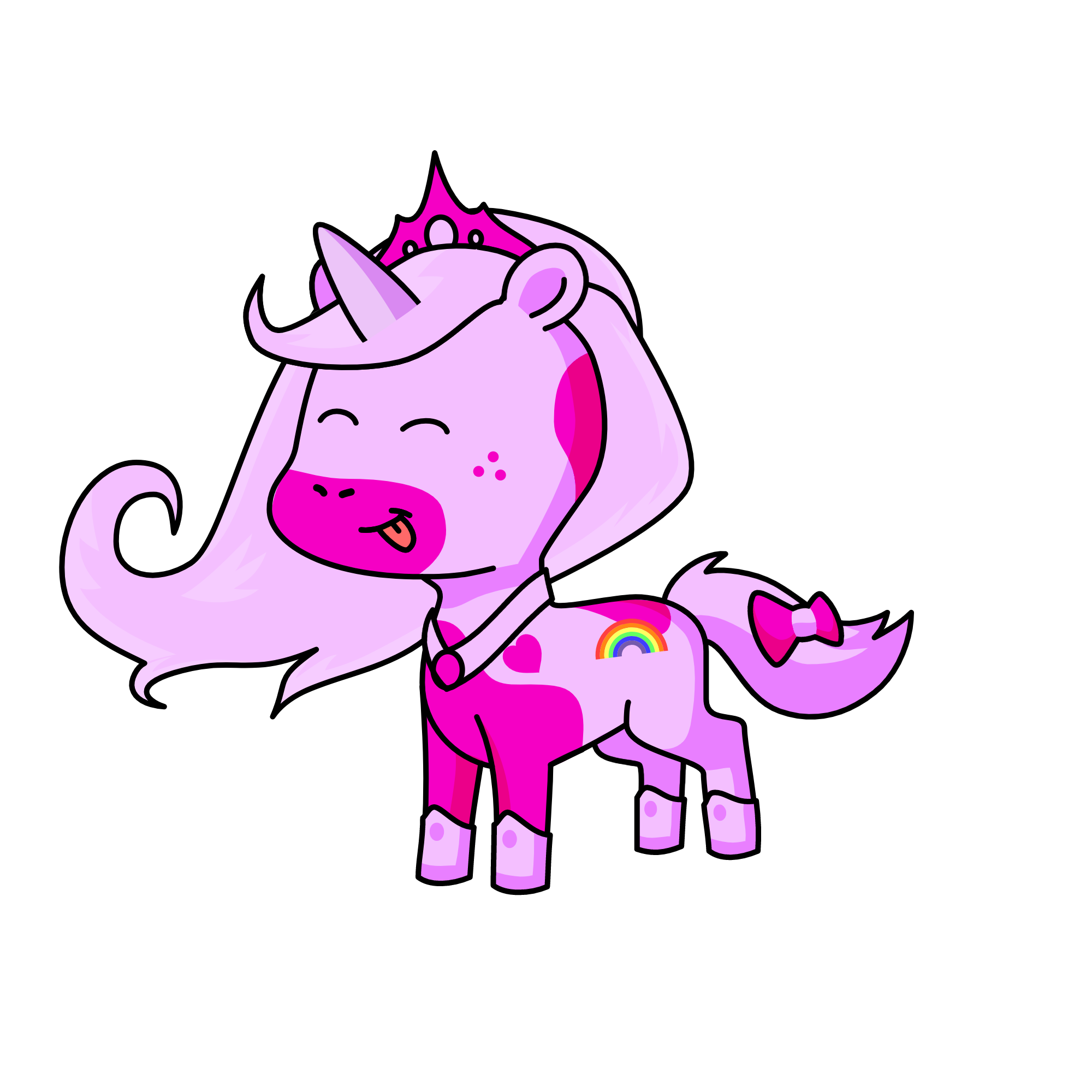 Pingkey, the unicorn