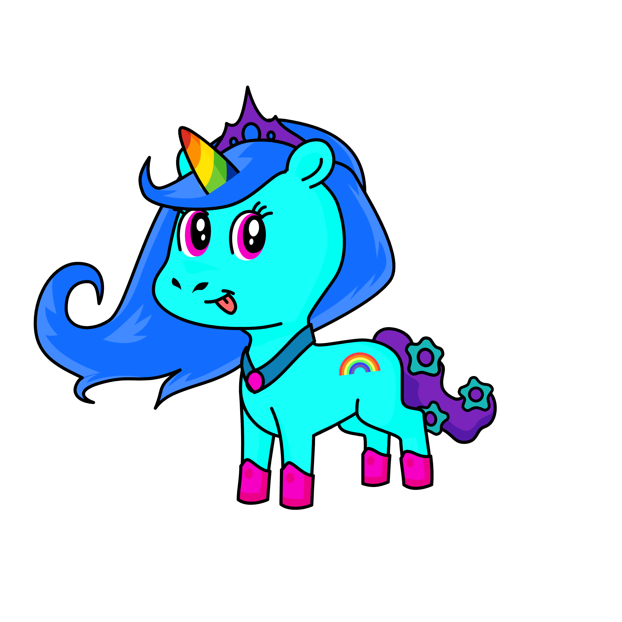 rainbow dash, the unicorn