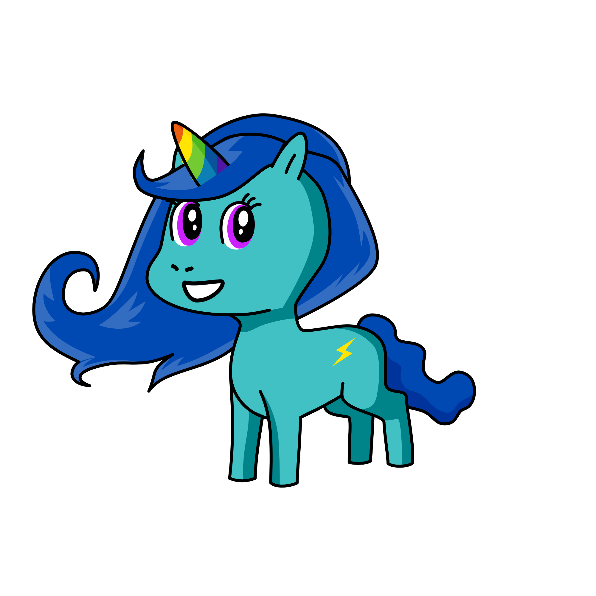 rainbow dash, the unicorn