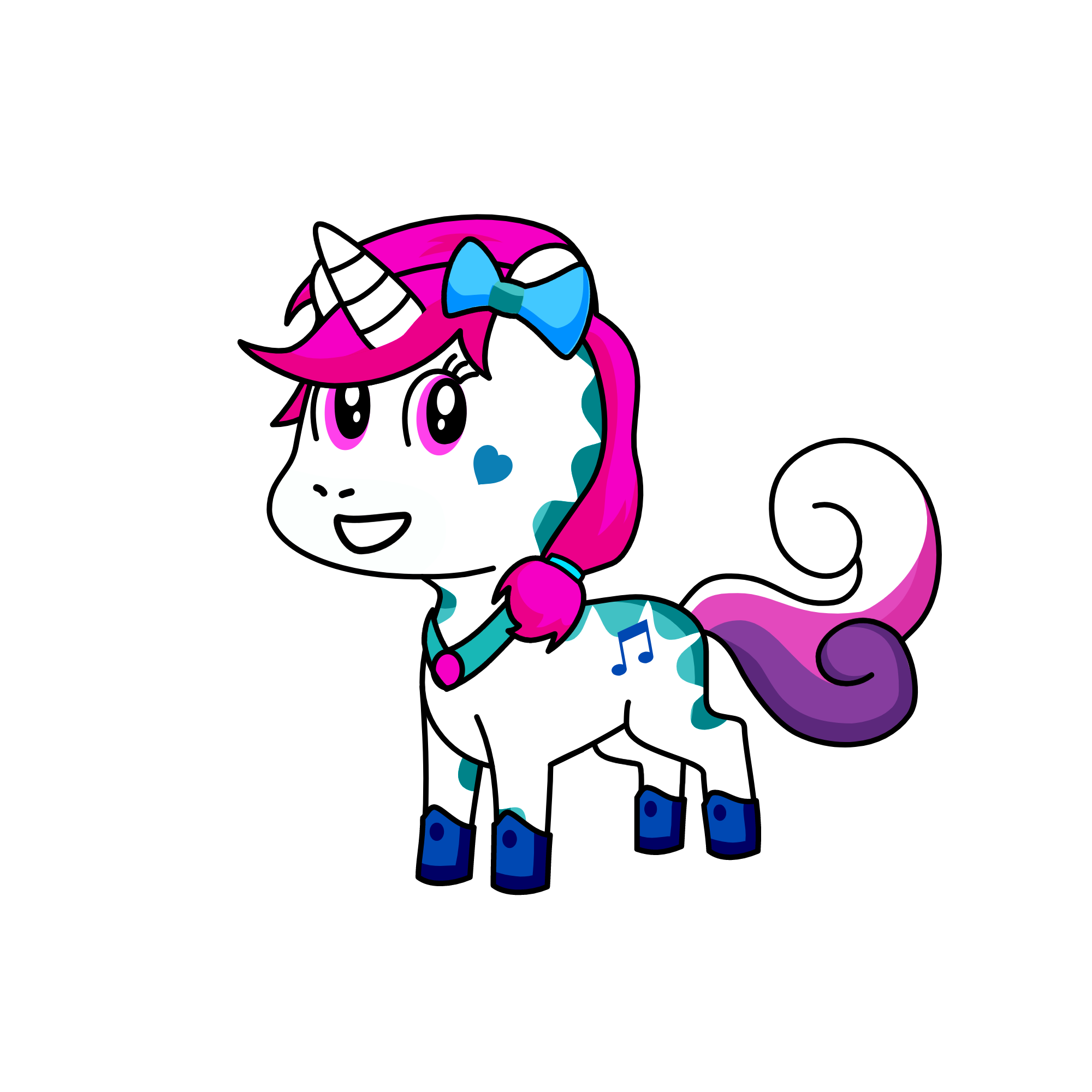 BLUIE, the unicorn