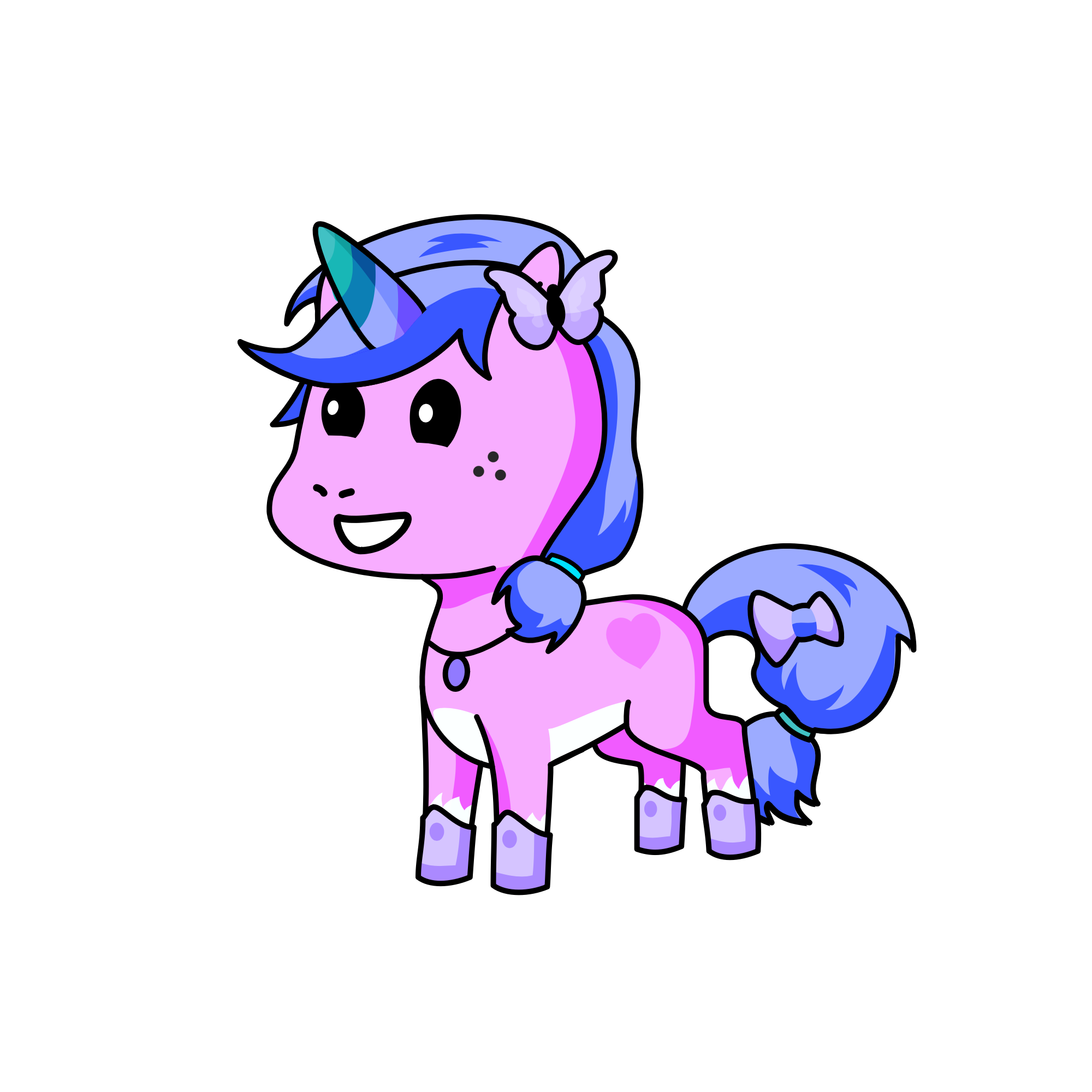 Purple heart, the unicorn