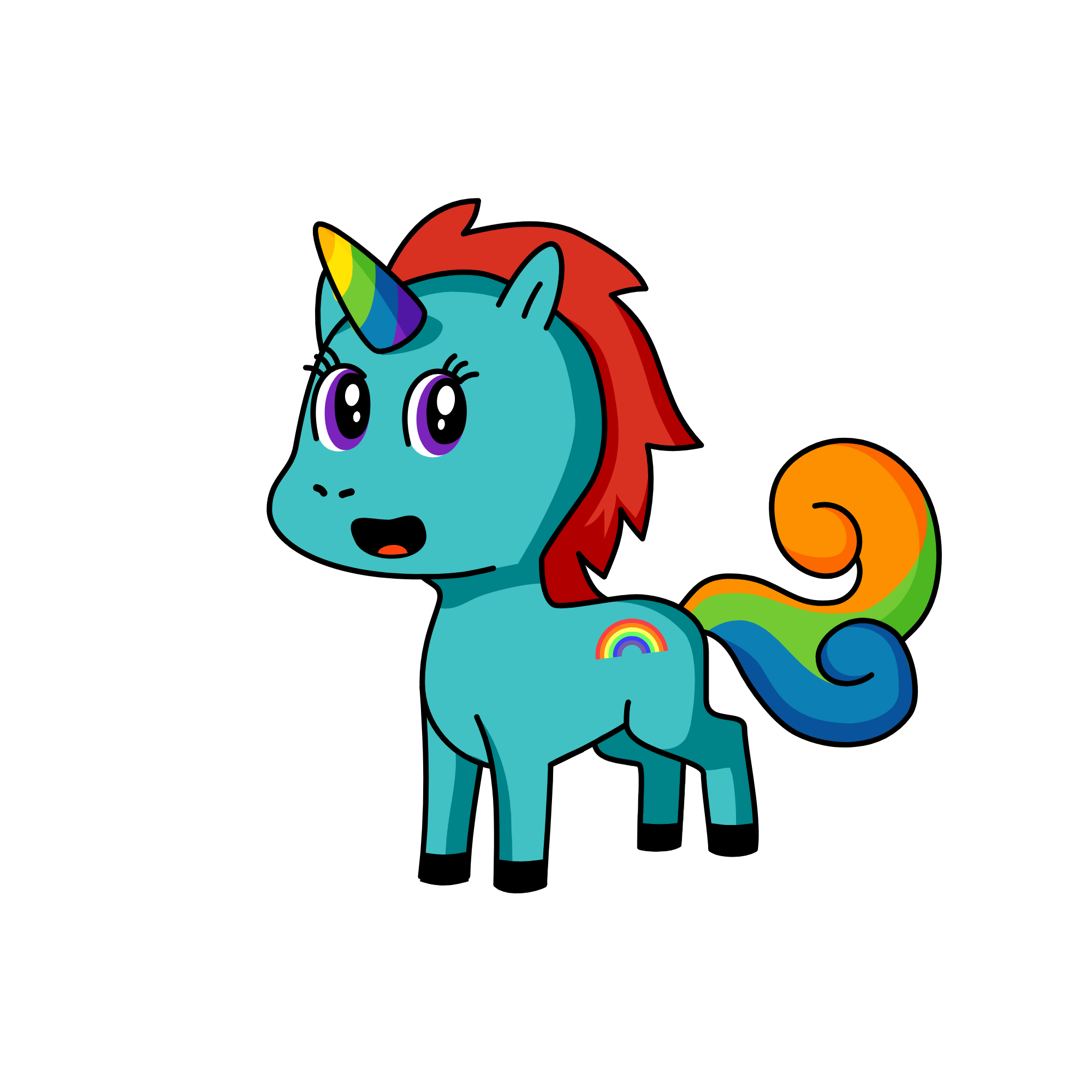 Rainbow Dash, the unicorn