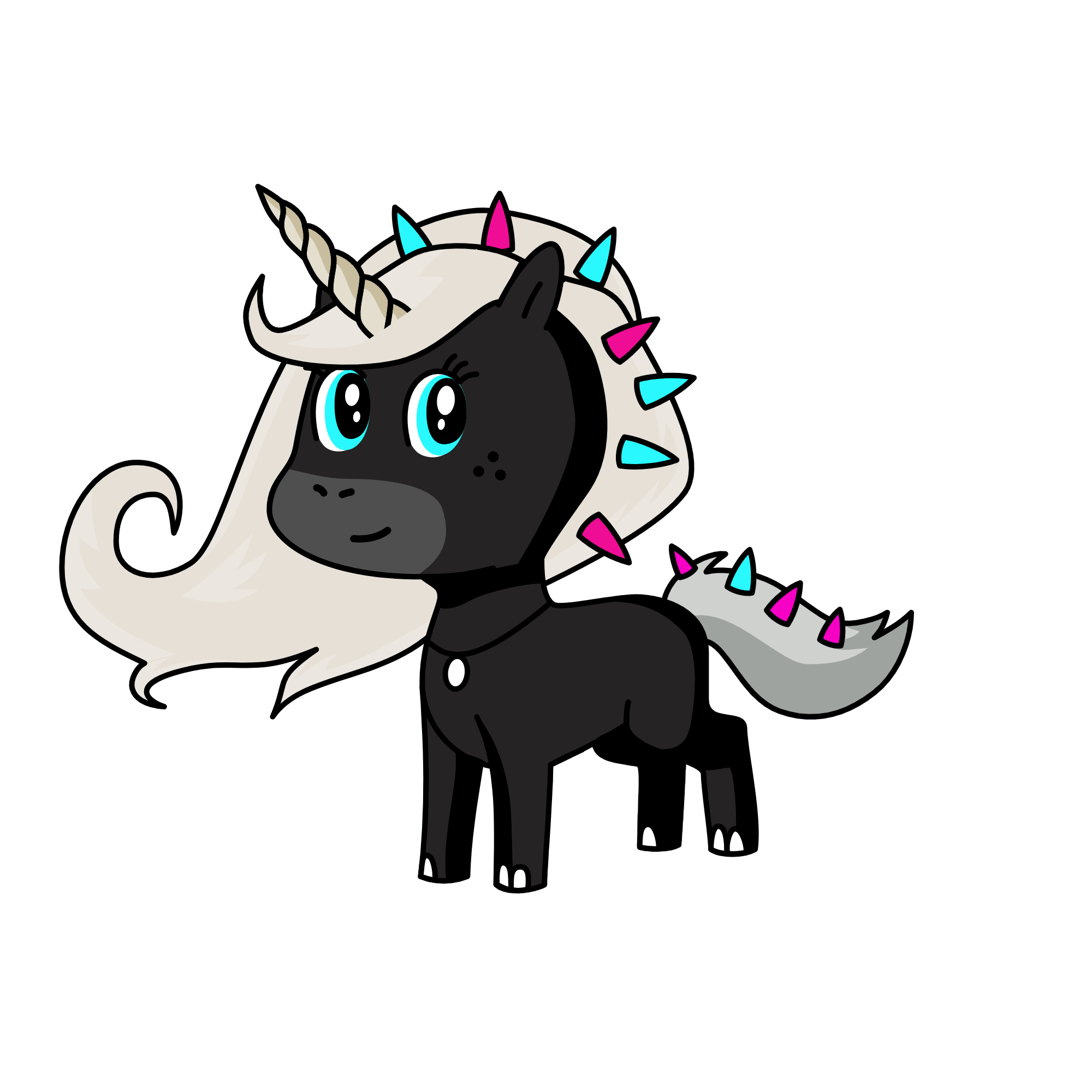 luna la reina de la luna, the unicorn