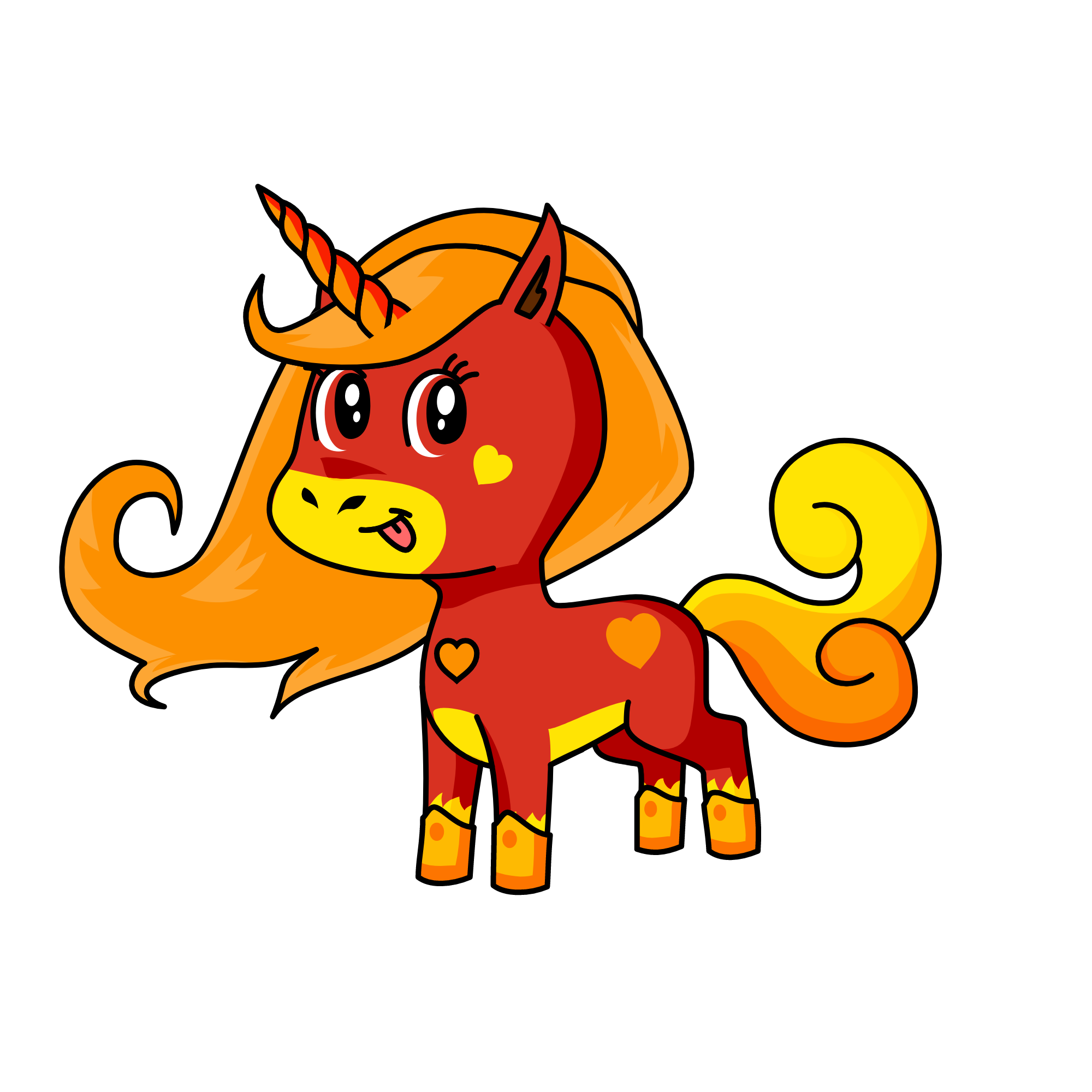 Fire, the unicorn