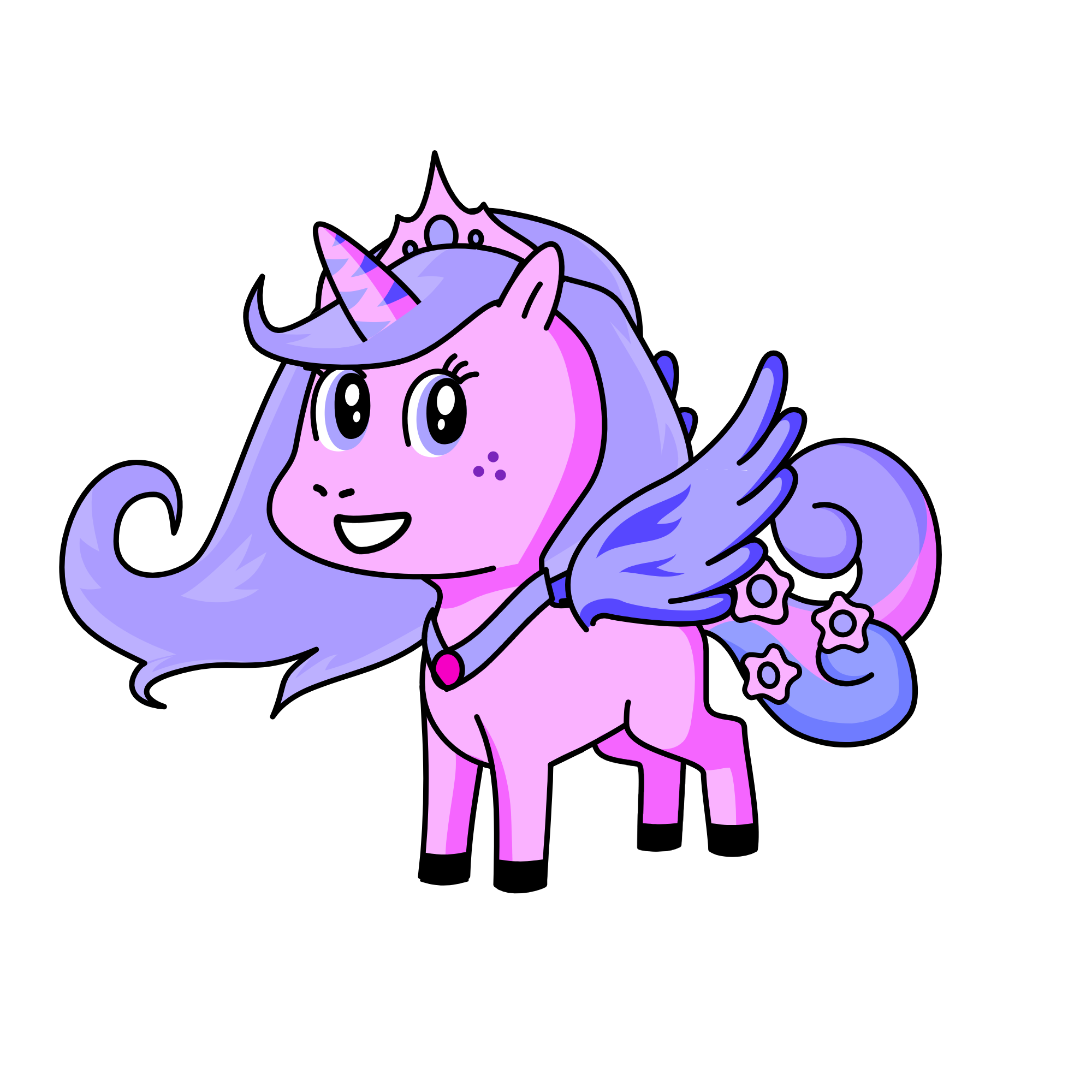 Pink' n 'Purple, the unicorn