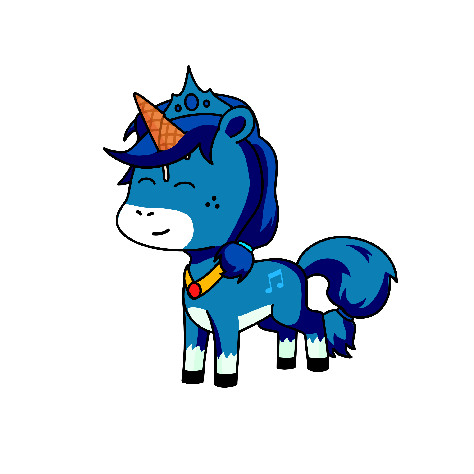 Princess Blue , the unicorn