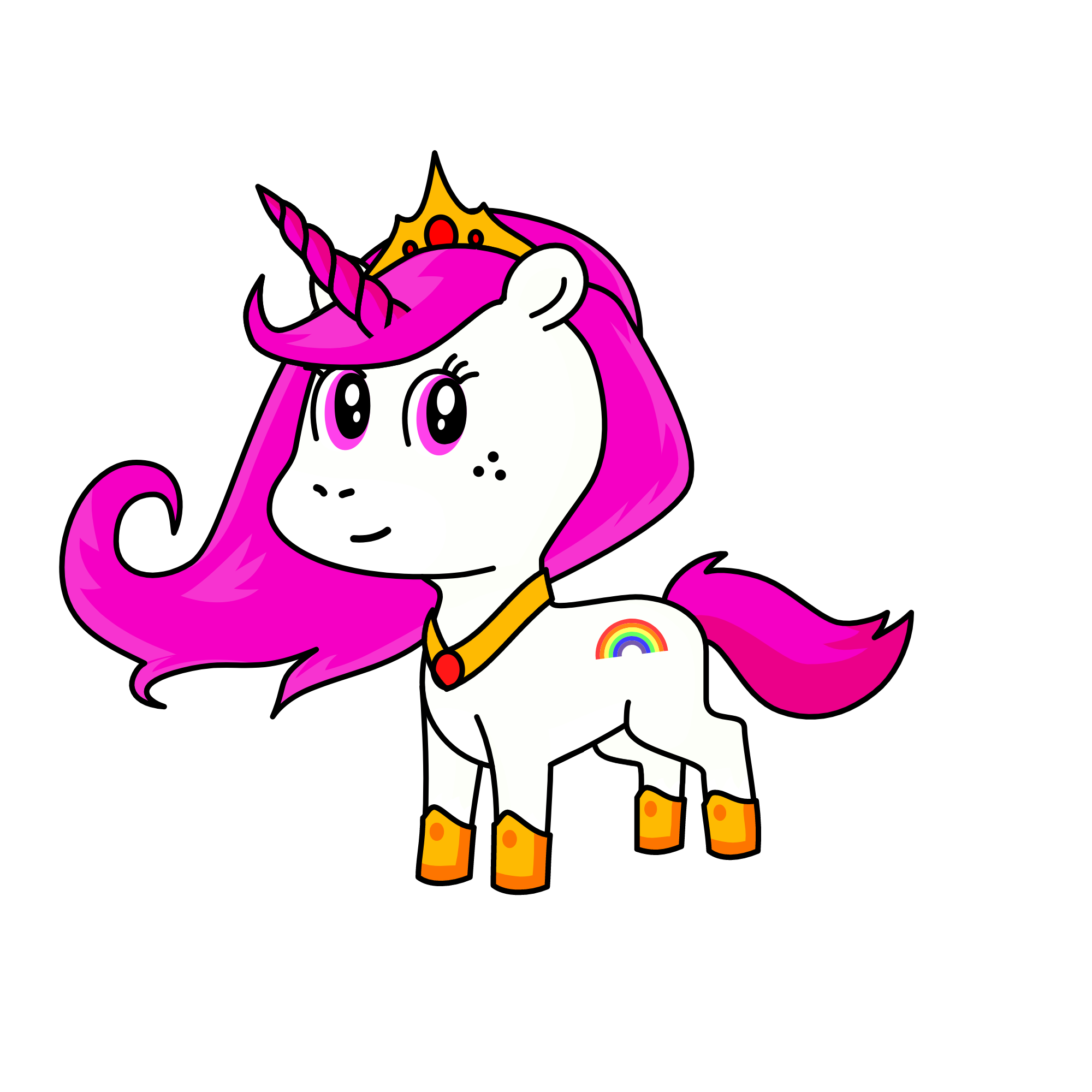 Princess Rainbow Cloud , the unicorn