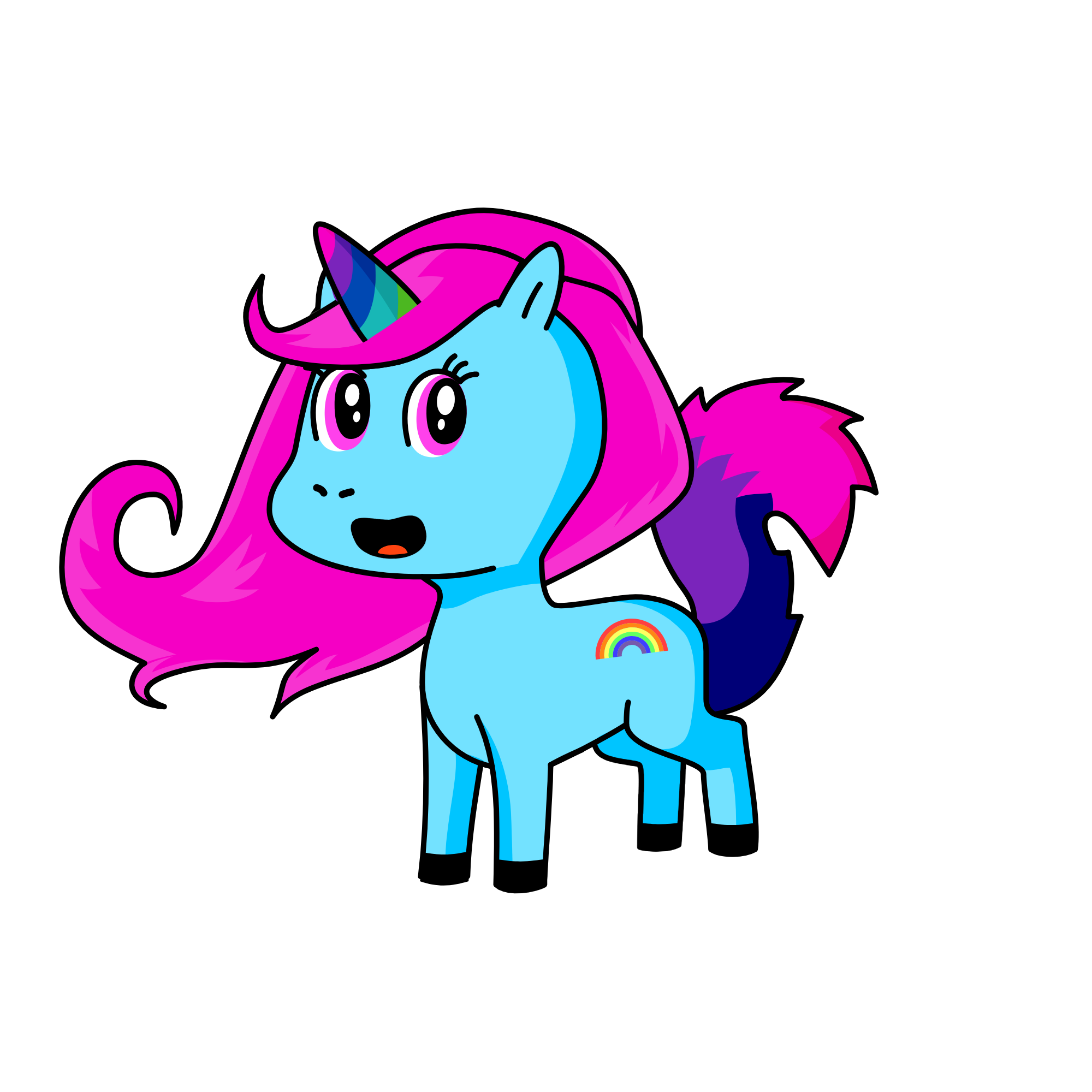 rainbow dash, the unicorn