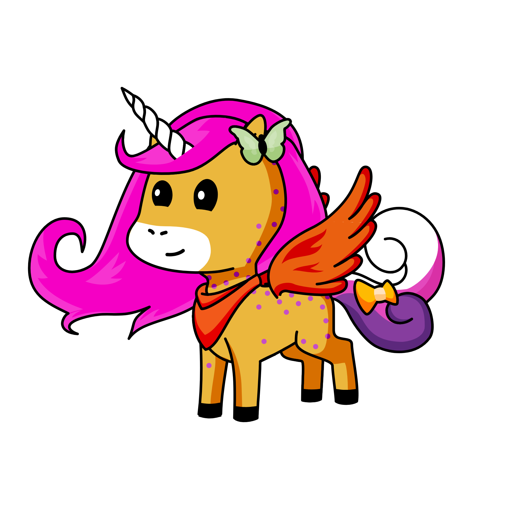 happy child with boogers, the unicorn