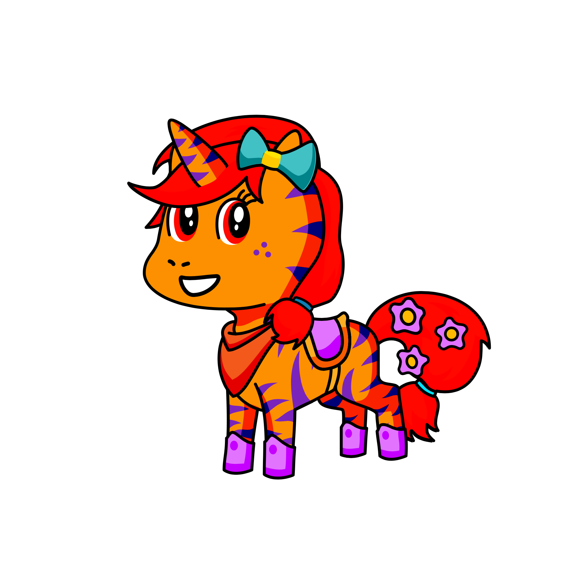 Savanna and Sahara's Cousin: Tiger Lily, the unicorn