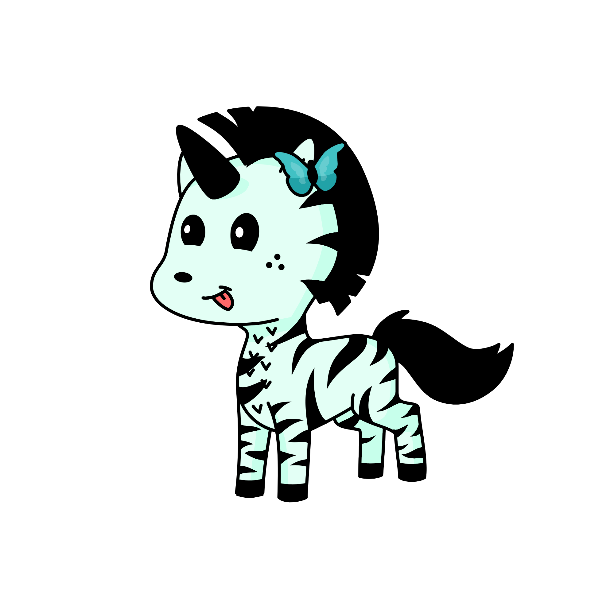 zebra, the unicorn
