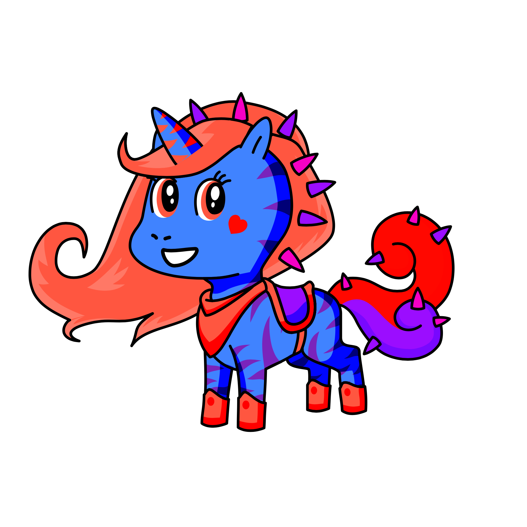 America's Little Sister: Anologa (Nickname: Anna), the unicorn
