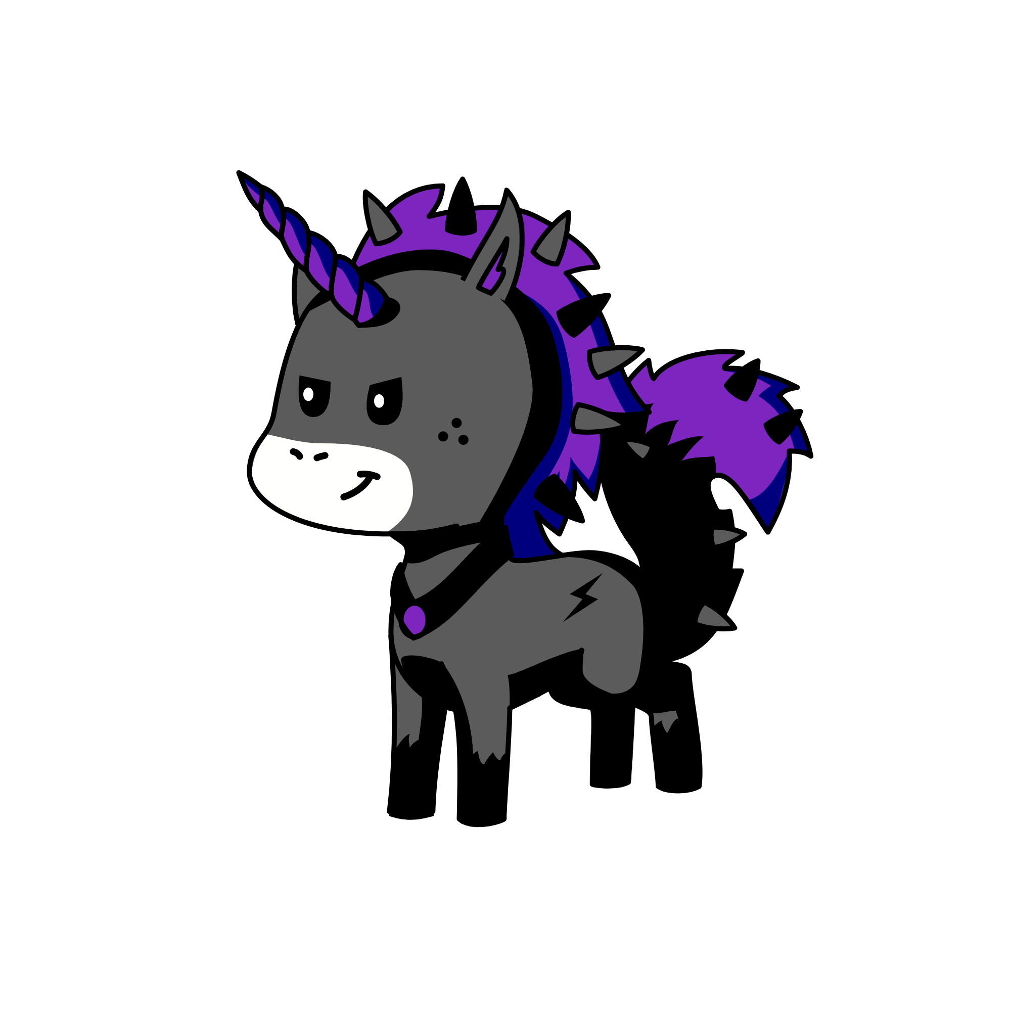 Thundera the dark unicorn (girl not boy), the unicorn