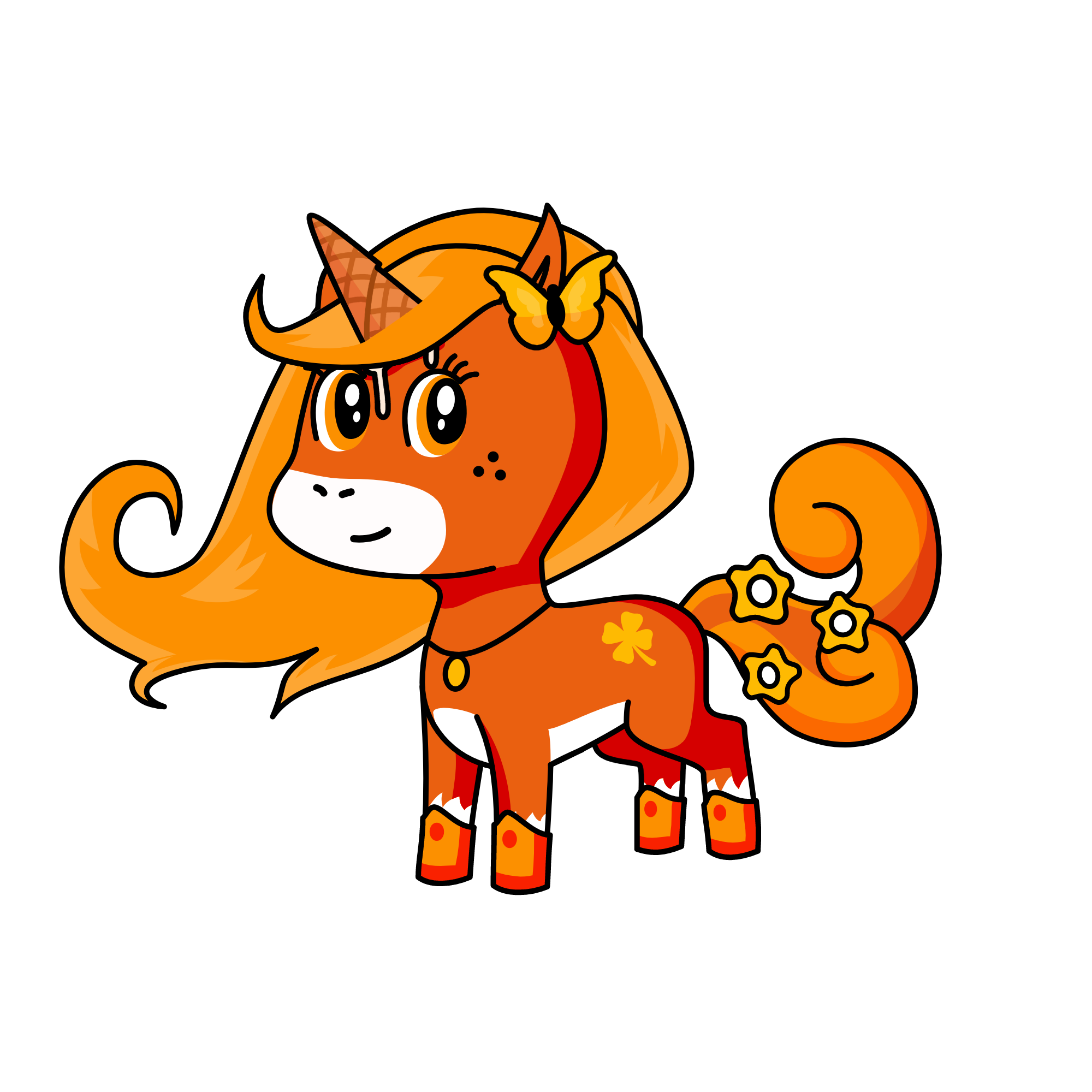 Orange, the unicorn
