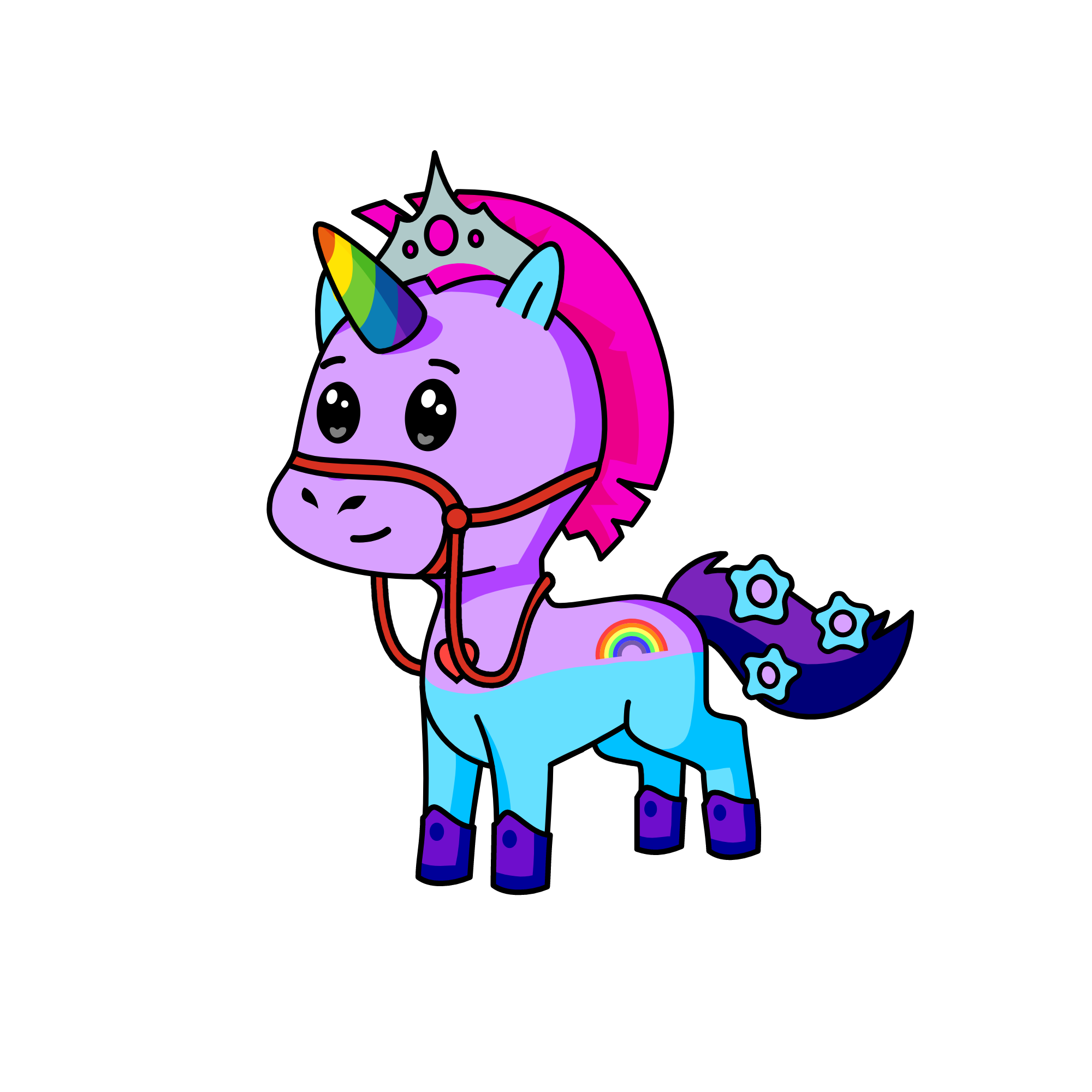 Princess Rainbow dash, the unicorn