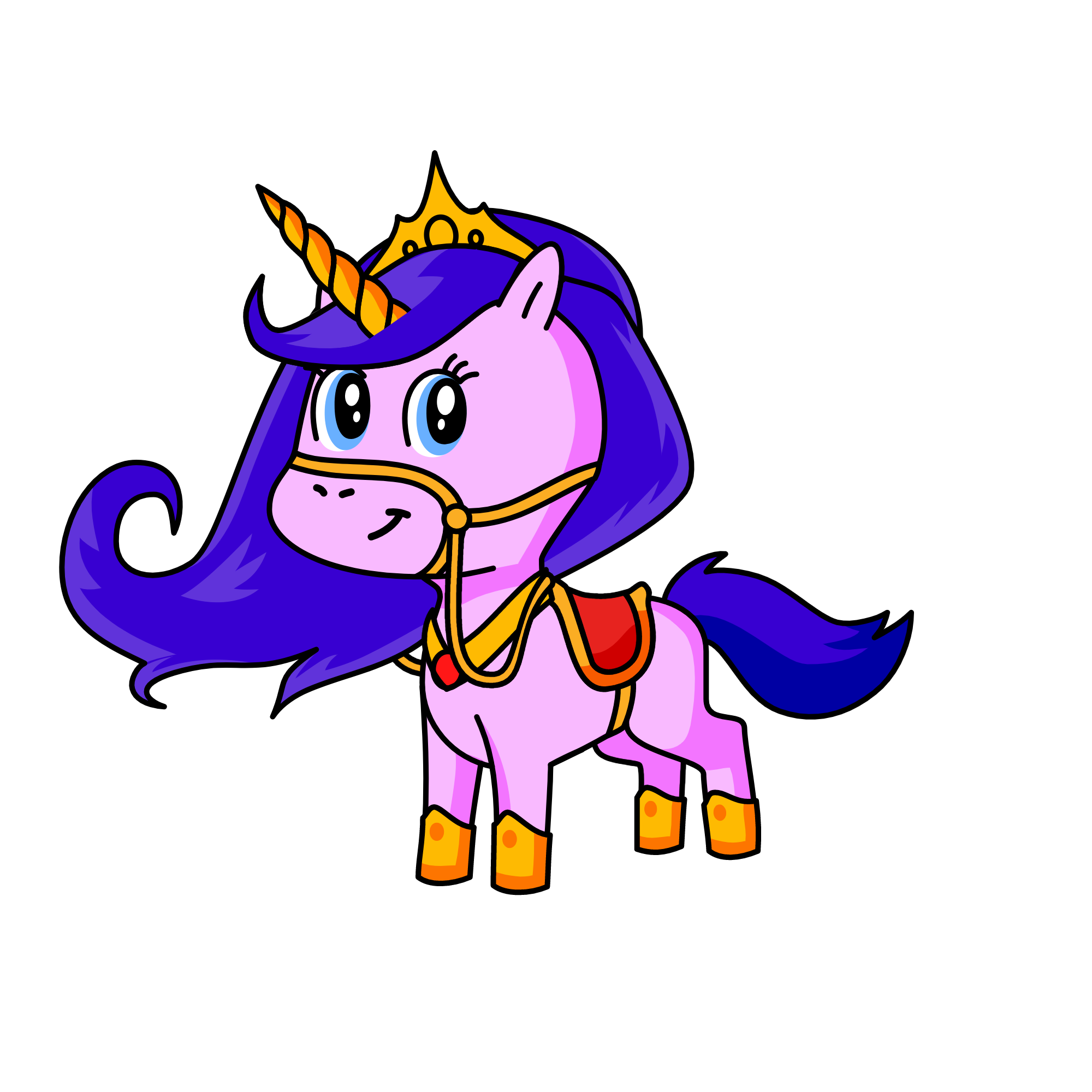 Runaway, a lost princess, the unicorn