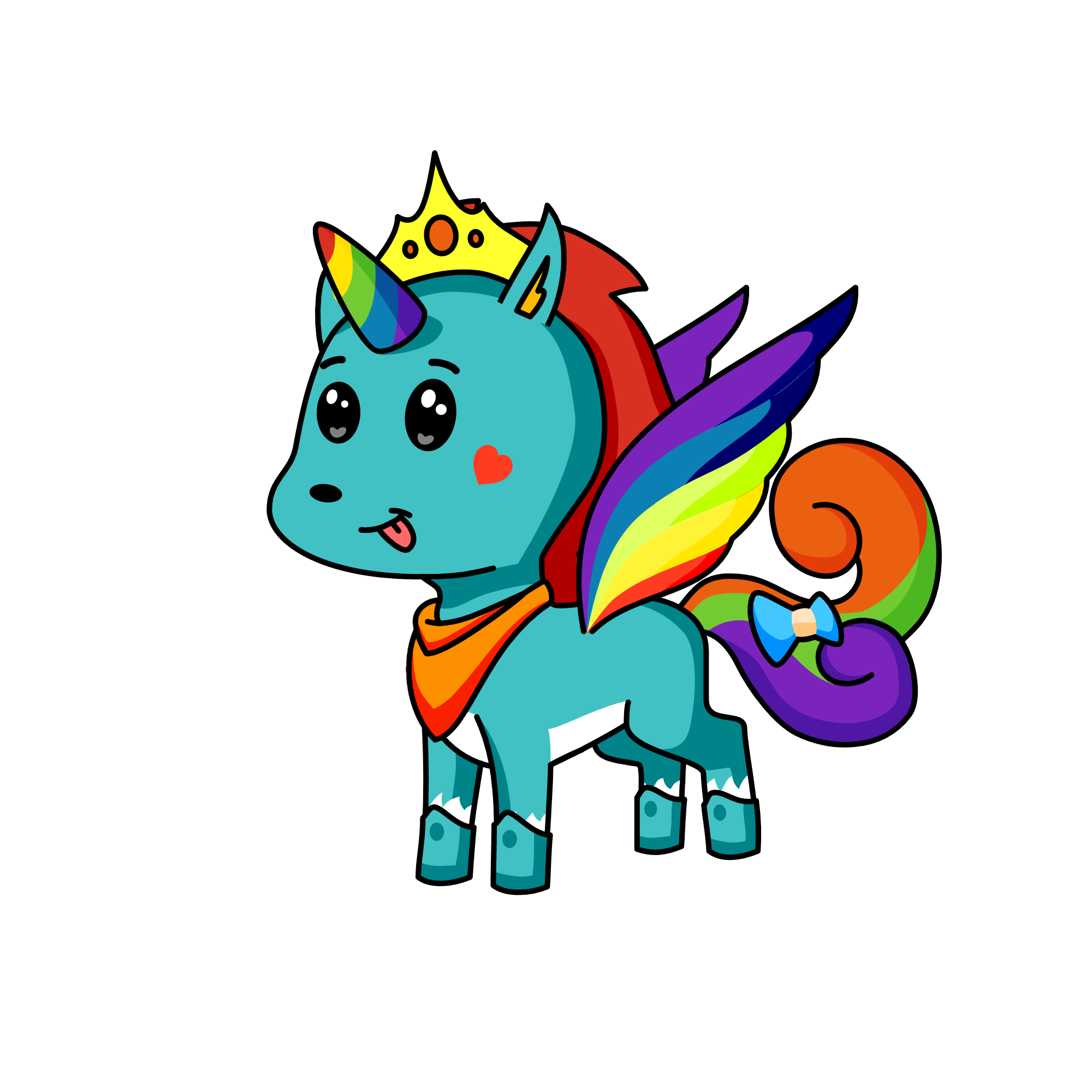 Rainbow Unicorn, the unicorn