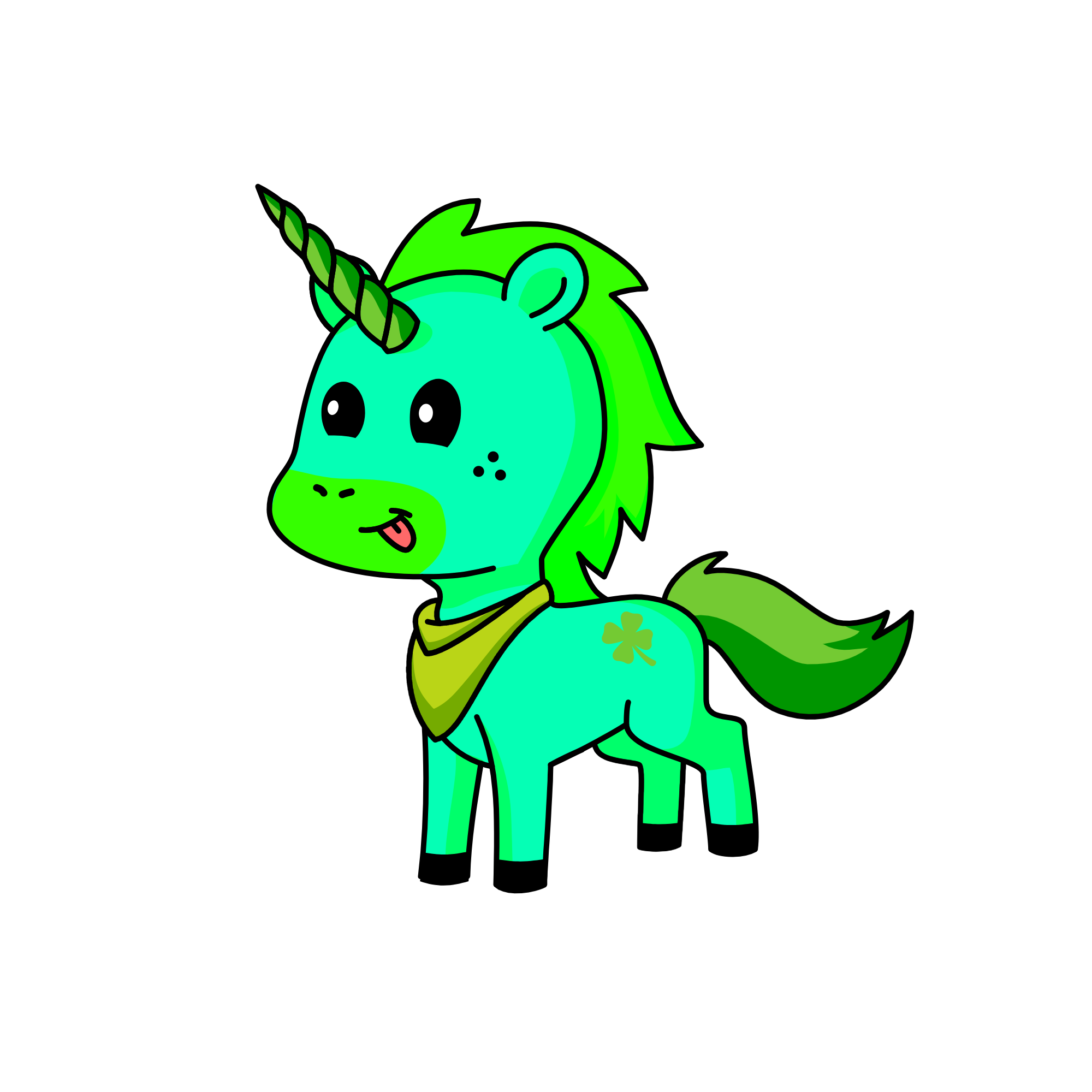 Gweenie, the unicorn