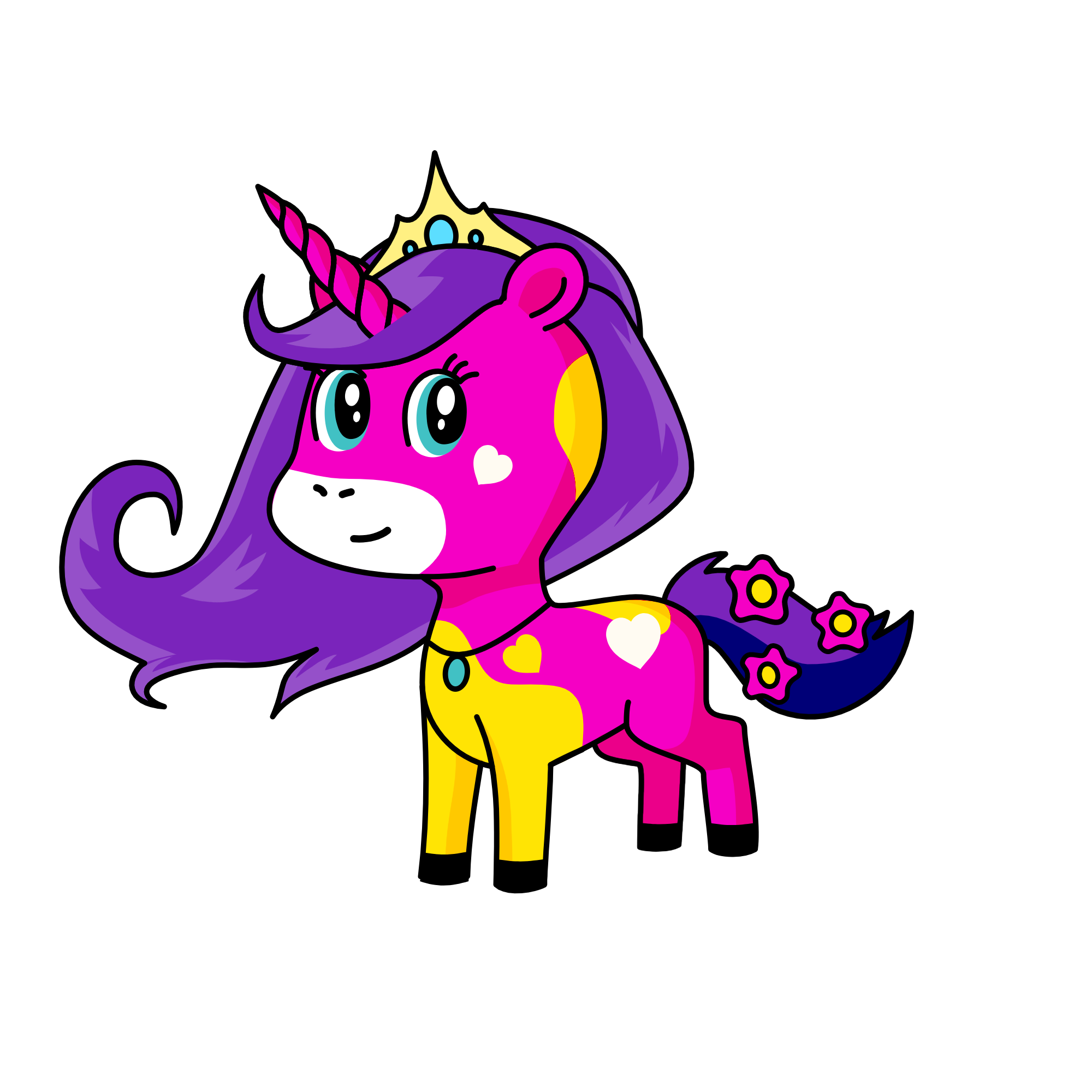 princess pink, the unicorn