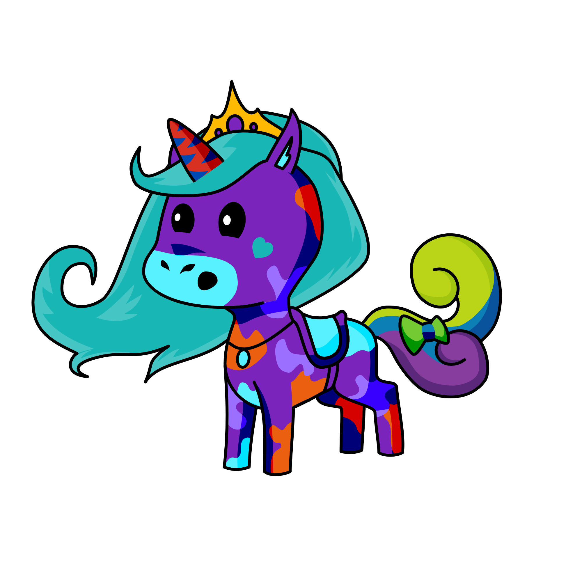 籃紫公主, the unicorn
