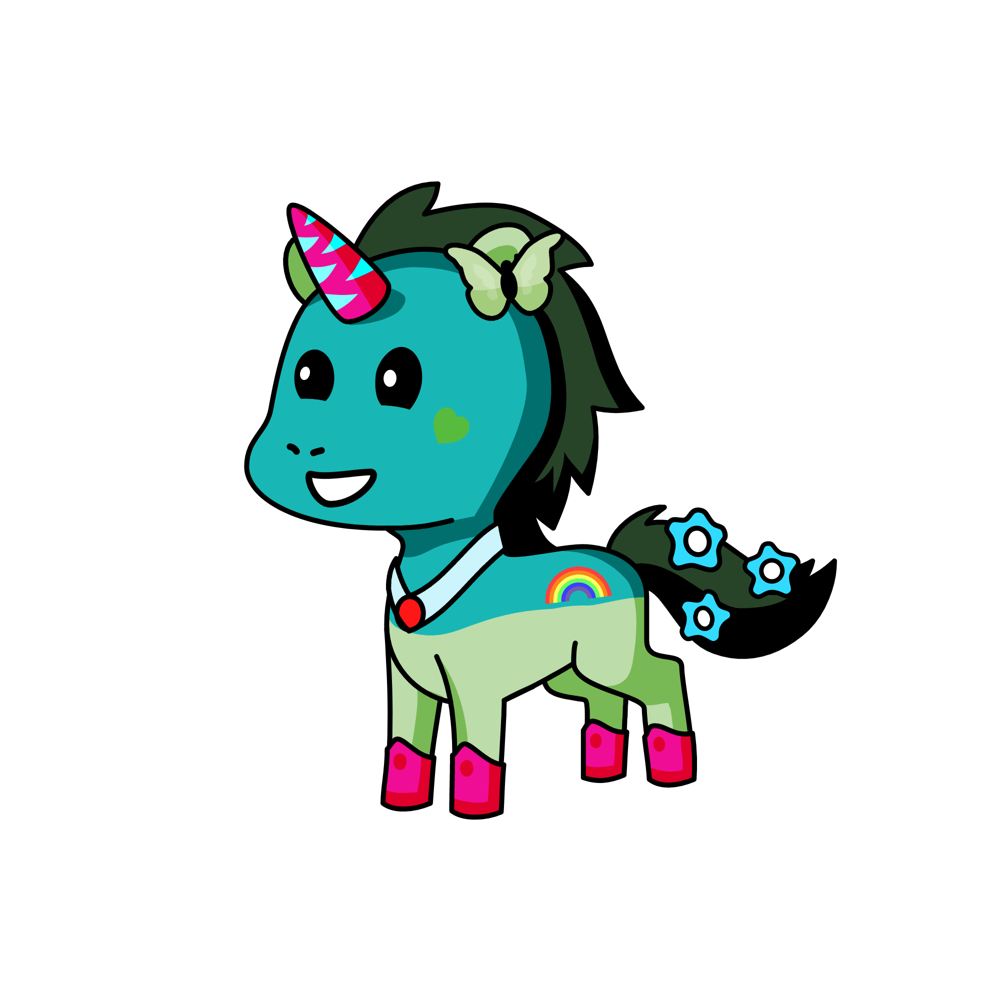 藍藍, the unicorn