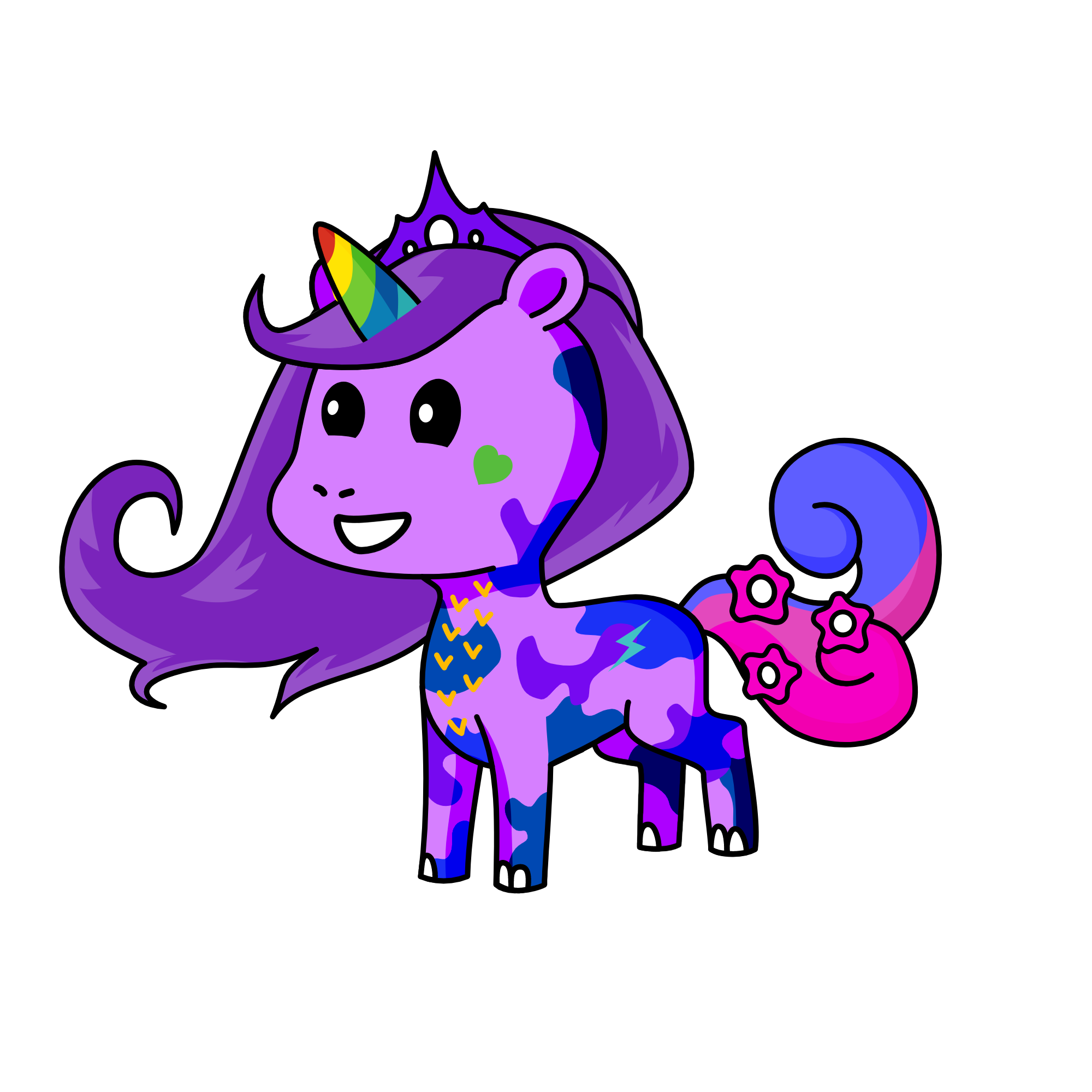 Rainbow dash cupcake, the unicorn