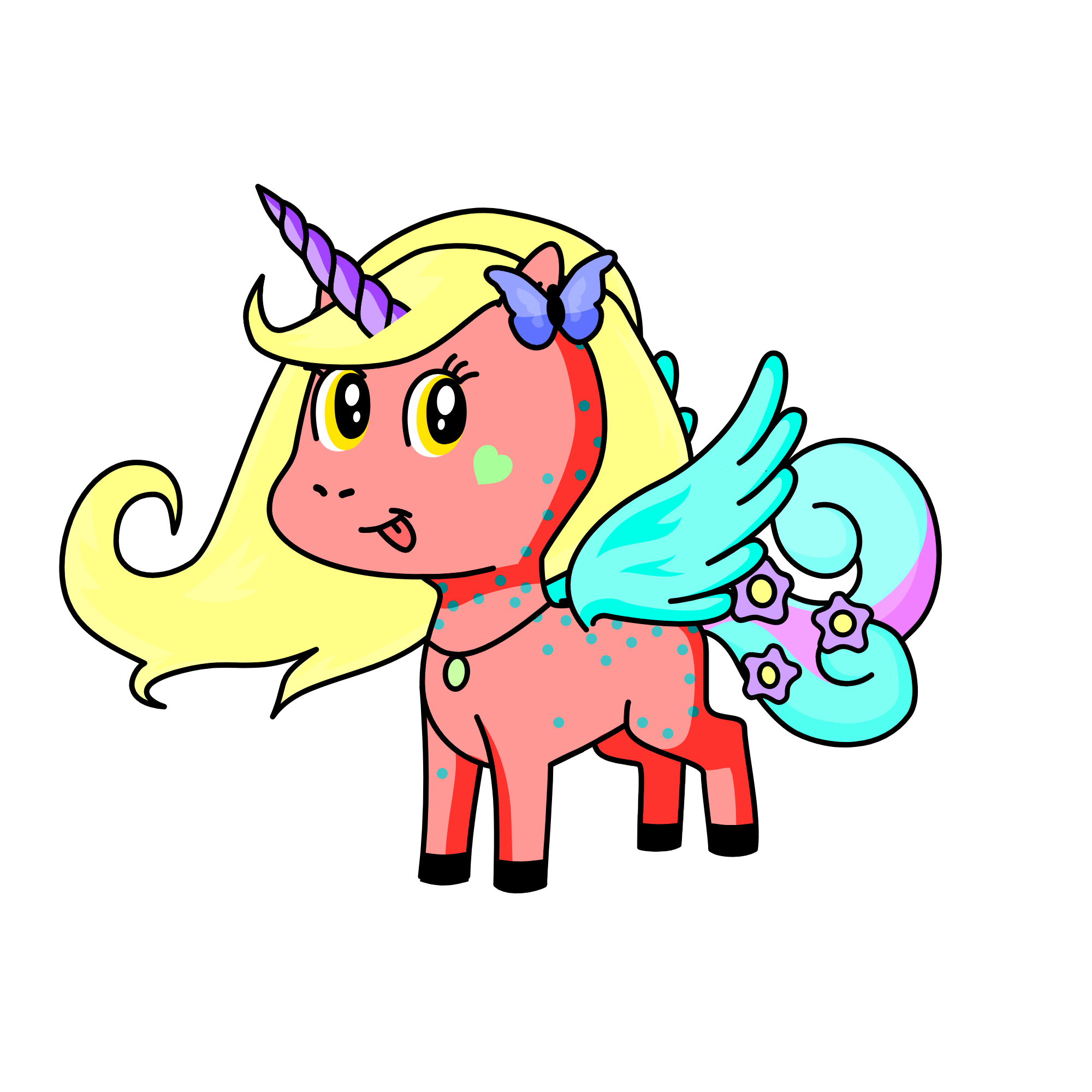 Rainbow, the unicorn