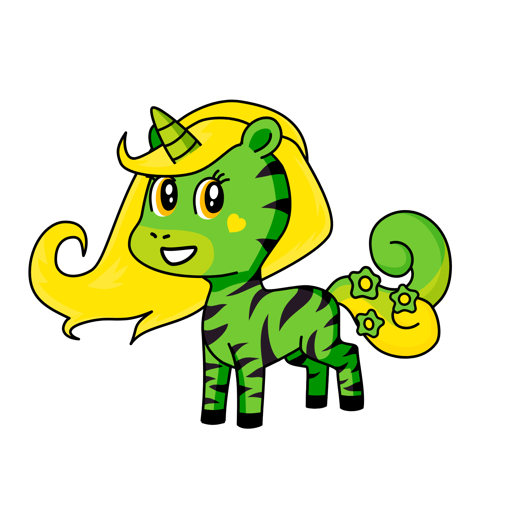 Green Blossom, the unicorn