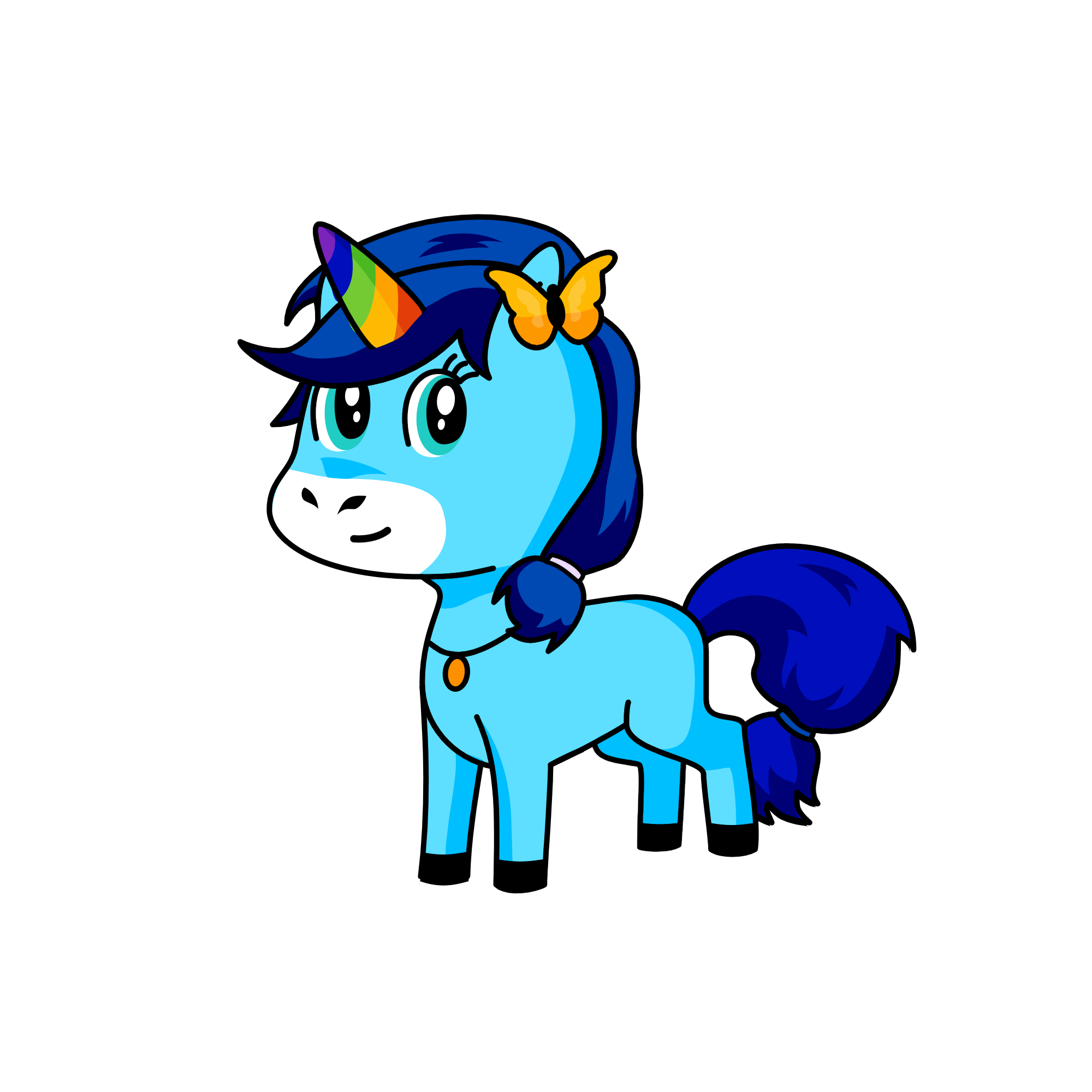 Blueberry, the unicorn