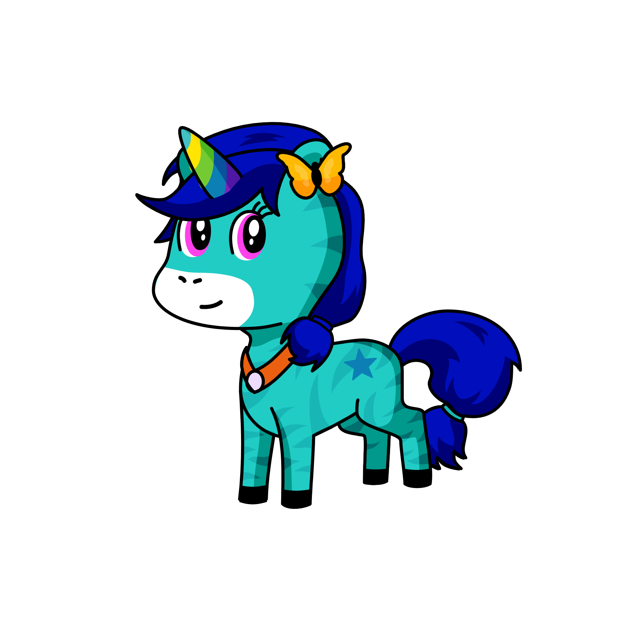 Blueberry, the unicorn