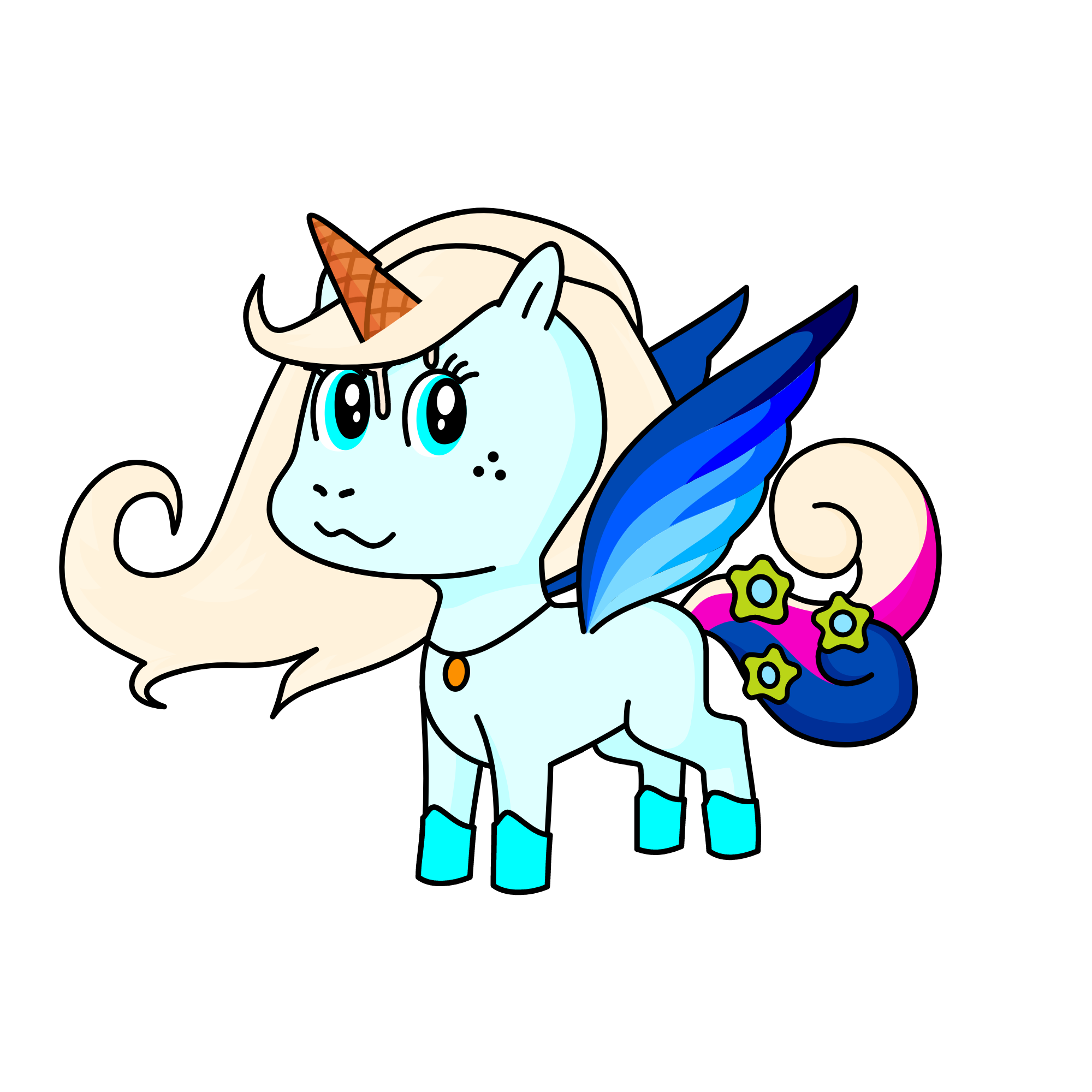 Snowbell, the unicorn